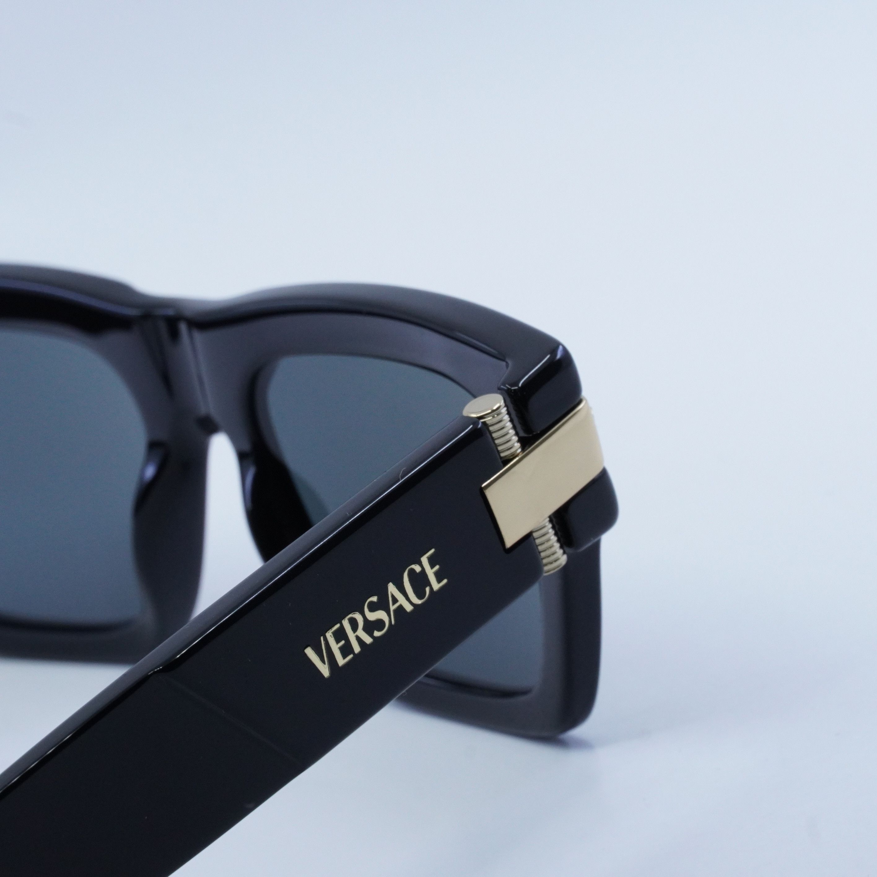 Versace Versace VE4464 GB1/87 Sunglasses Black Square Frame Size ONE SIZE - 2 Thumbnail