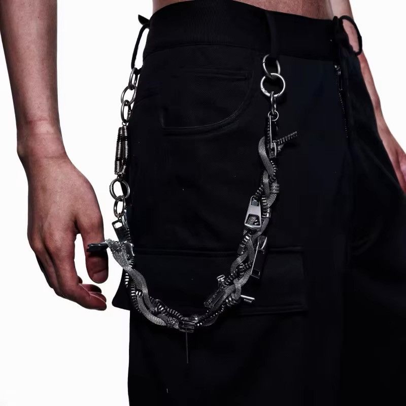 Designer Gothic Punk Heavy Metal Pants Jeans Chain Size ONE SIZE - 1 Thumbnail