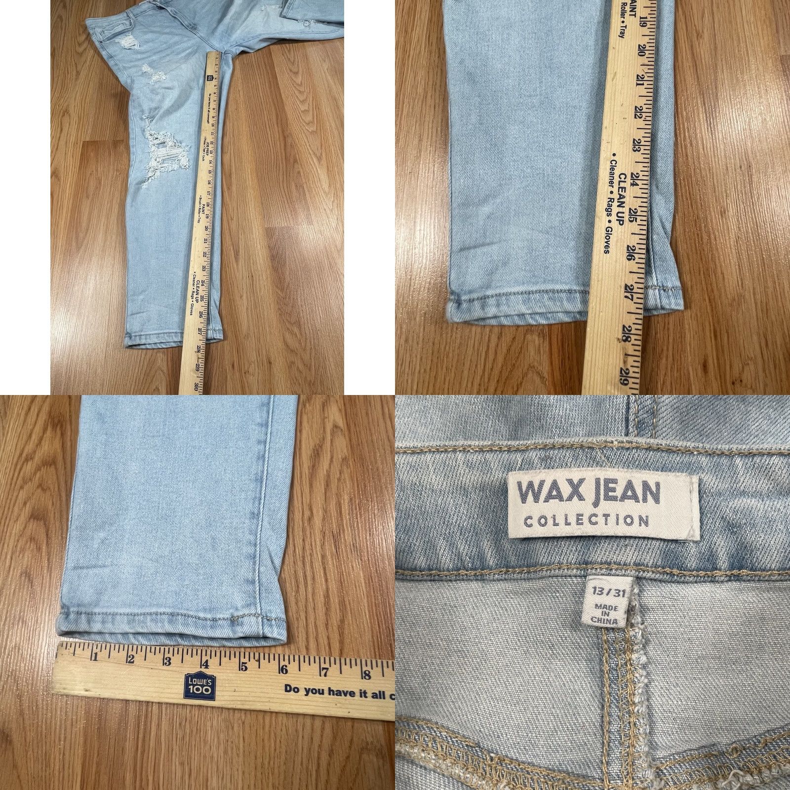 Vintage WAX JEAN Jeans Women’s Size 13/31 Stretch Blue Denim Pants Size 34" / US 12 / IT 48 - 8 Thumbnail
