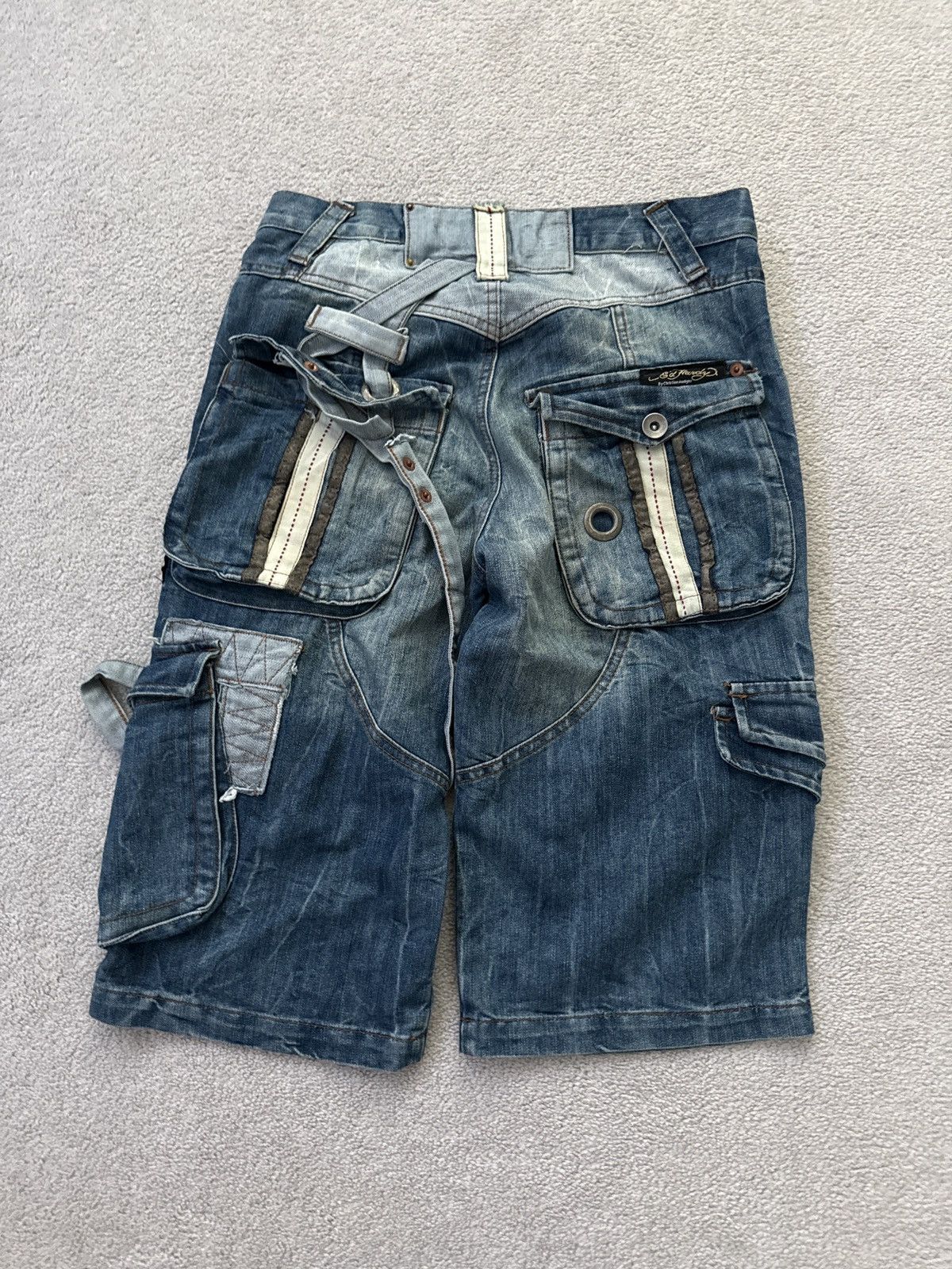 Ed Hardy Ed Hardy By christian audigier patchwork metal jorts Size US 29 - 3 Thumbnail