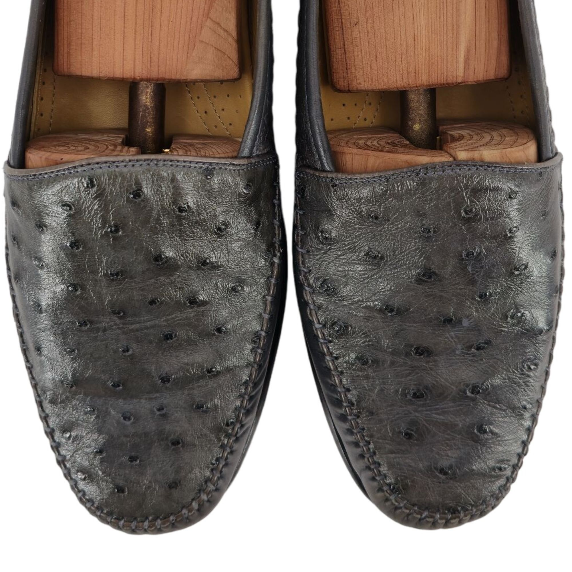 Other Avventura Exotic Gray Grey Ostrich Leather Dress Shoes Men S Size US 9.5 / EU 42-43 - 2 Thumbnail