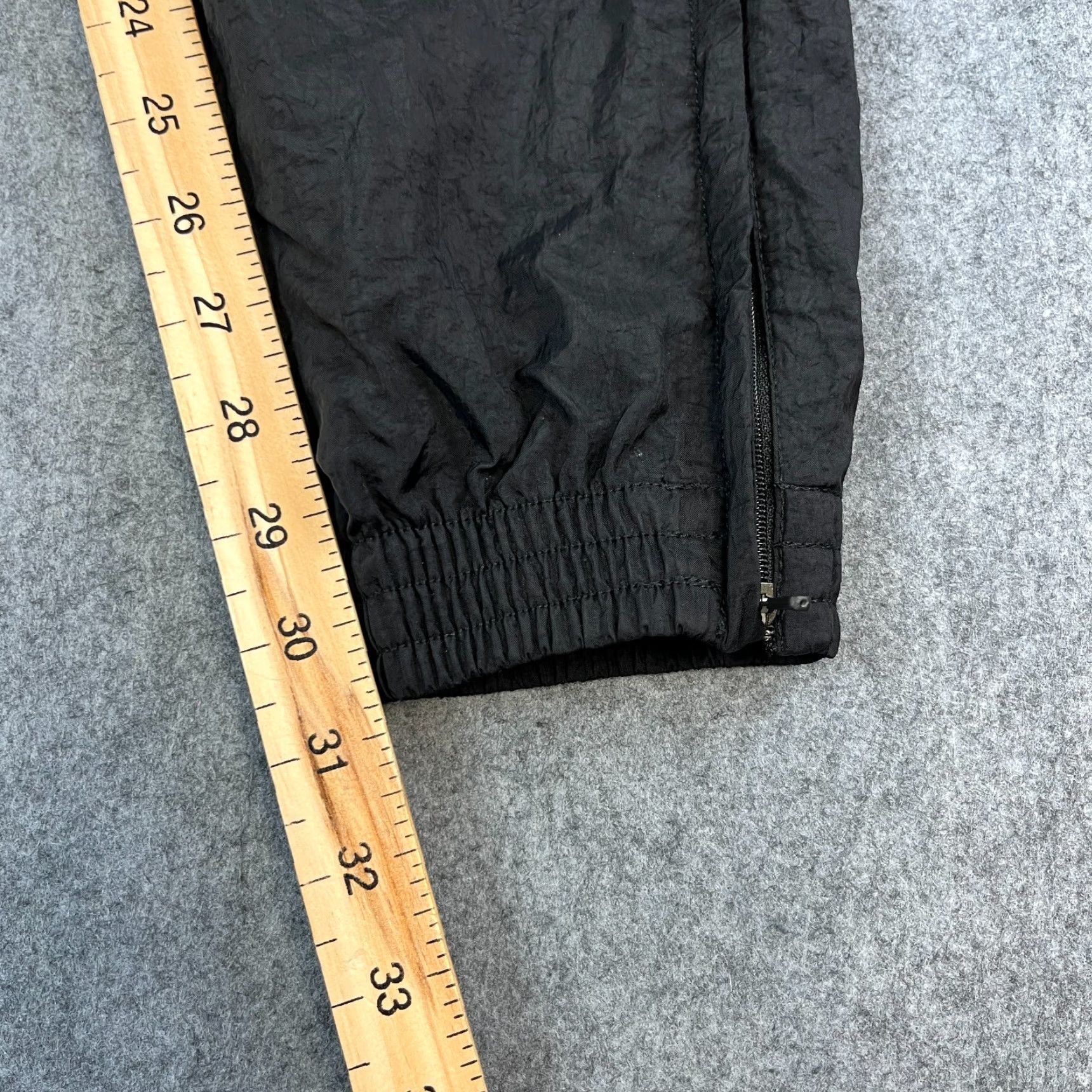 Nike Nike Mens Track Pants Shell Sweat Joggers S Black Tapered Swoosh Logo Size US 29 - 4 Thumbnail