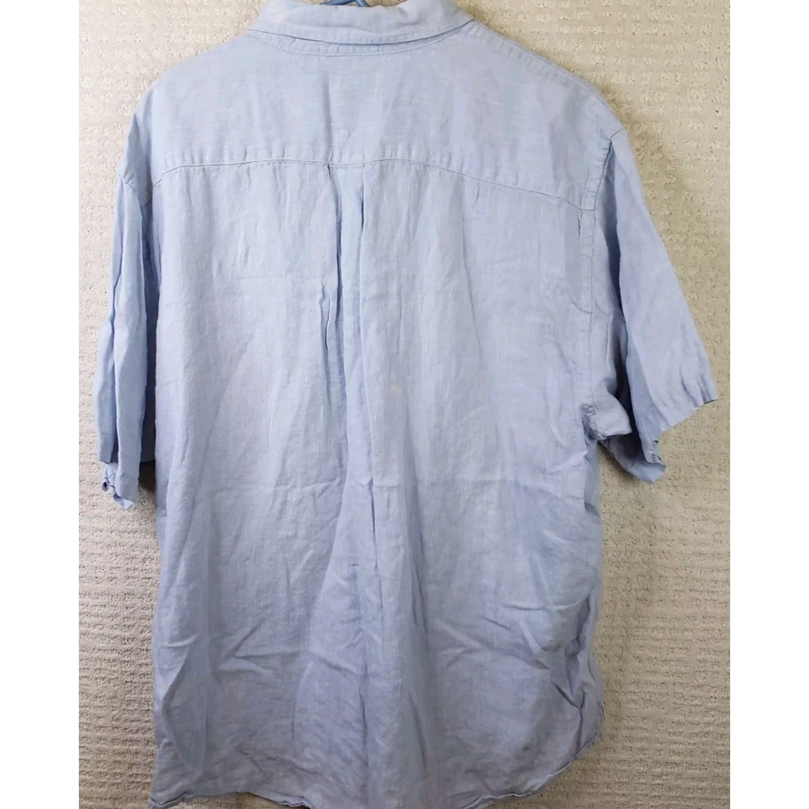 Brooks Brothers Brooks Brothers Sport 100% Linen Shirt Men's XL Blue Short S Button Collared Brown? Size US XL / EU 56 / 4 - 6 Thumbnail