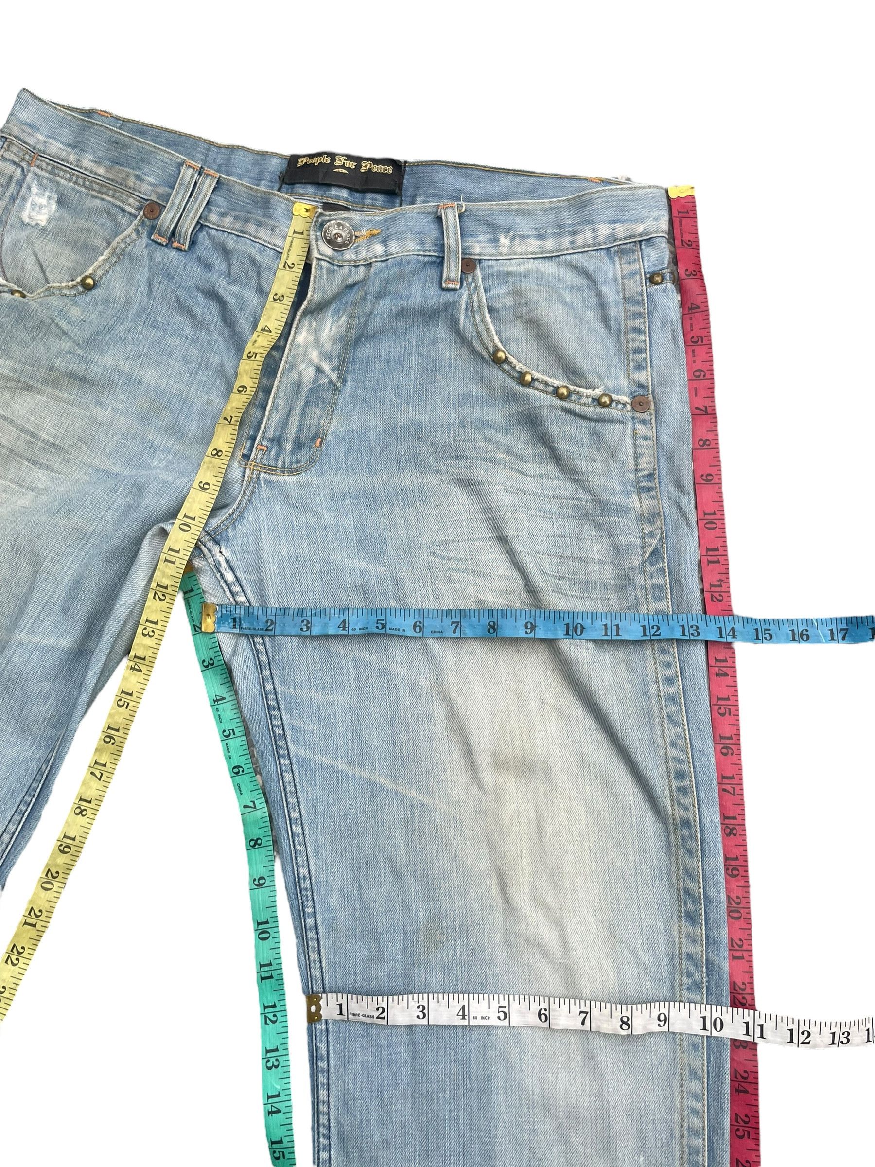 Designer Vintage People For Peace Distresed Denim Size US 40 / EU 56 - 7 Thumbnail