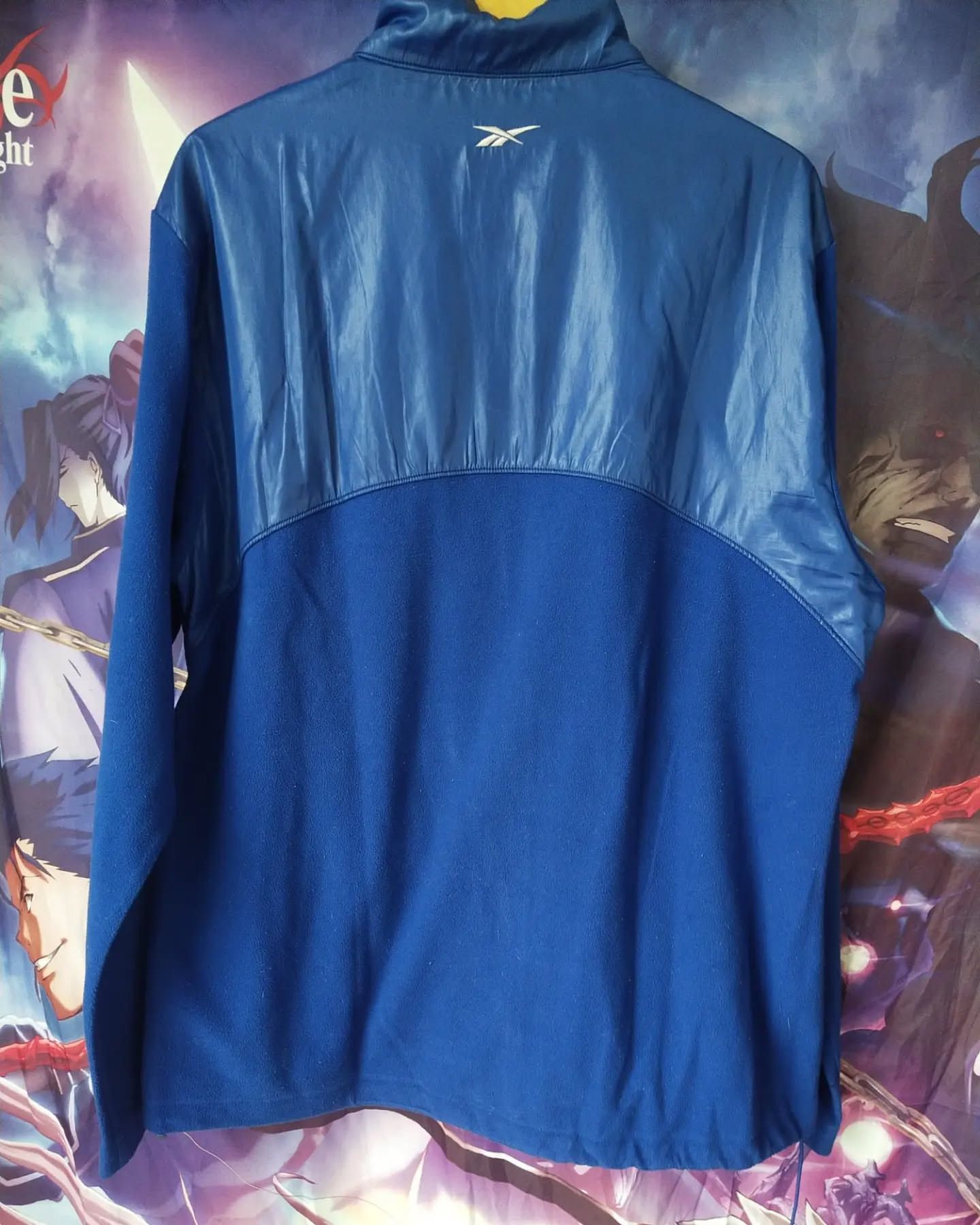 Reebok 2000s Reebok Blue Hybrid Fleece Track Jacket Size US L / EU 52-54 / 3 - 3 Thumbnail
