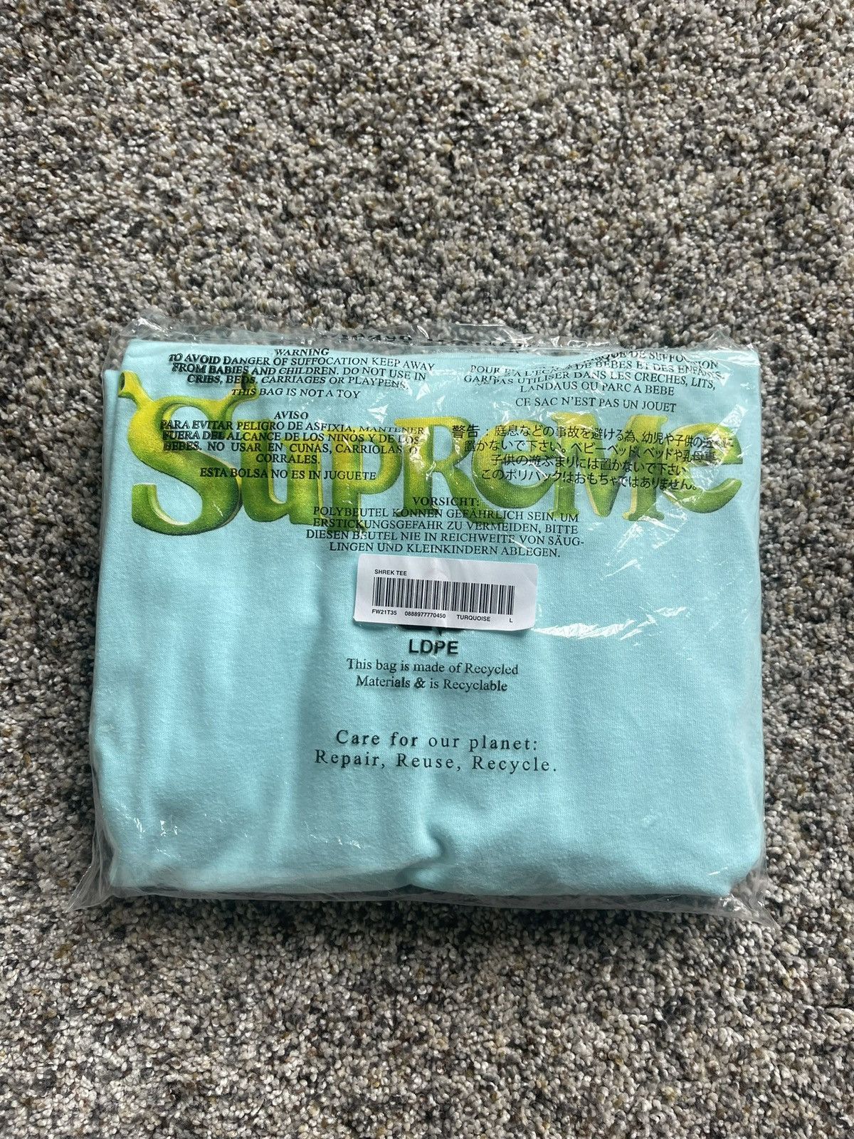 Supreme Supreme Shrek T-shirt turquoise Size US L / EU 52-54 / 3 - 2 Thumbnail