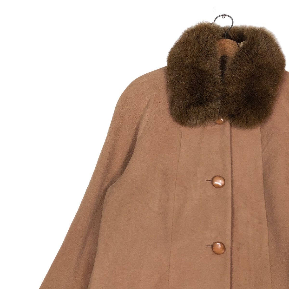 Japanese Brand 🔥Vintage Long Jacket Wool Cashmere Antraci Mink Fur Collar Size US M / EU 48-50 / 2 - 7 Thumbnail