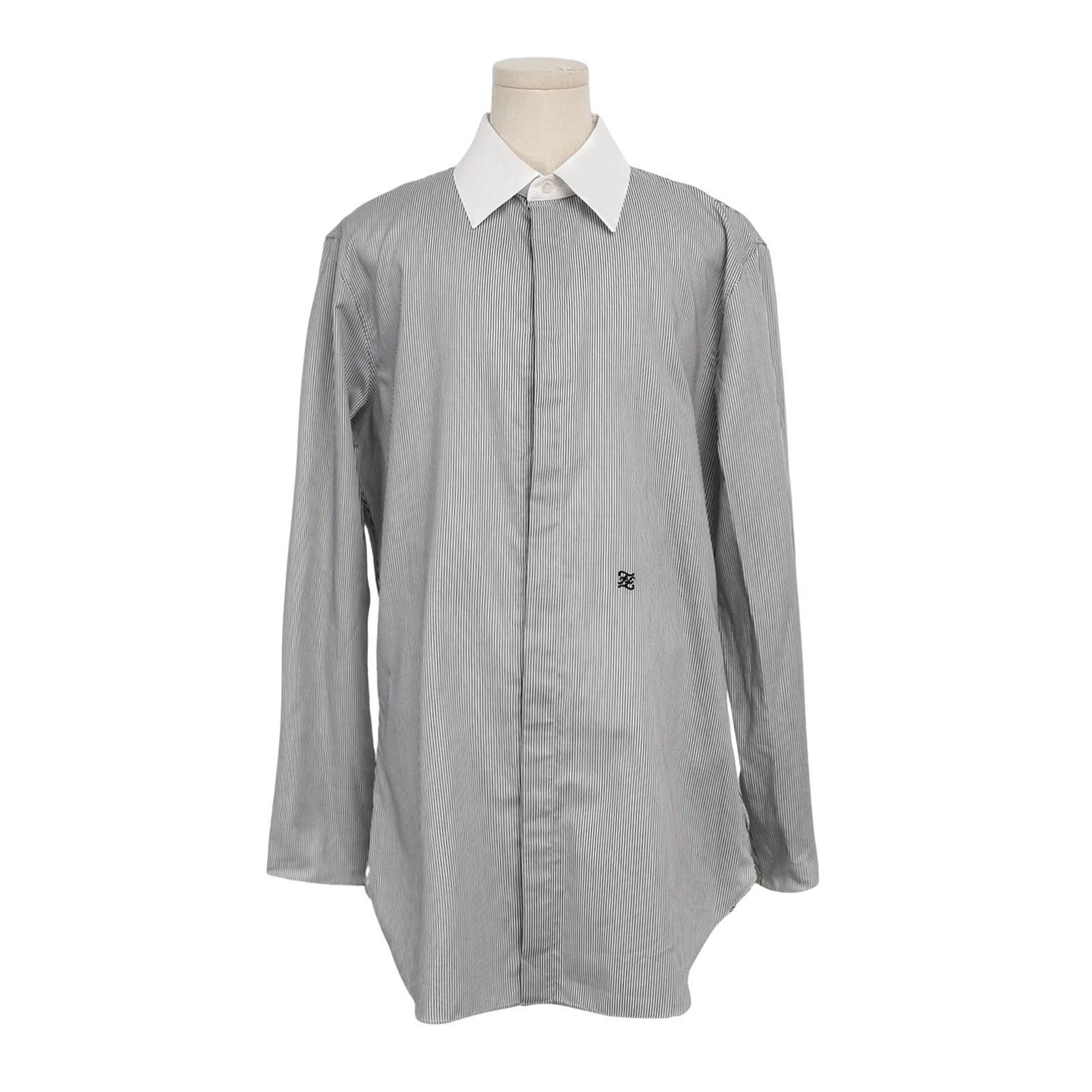 Fendi Fendi Striped Contrast Collar Shirt 37 Size US S / EU 44-46 / 1 - 1 Thumbnail