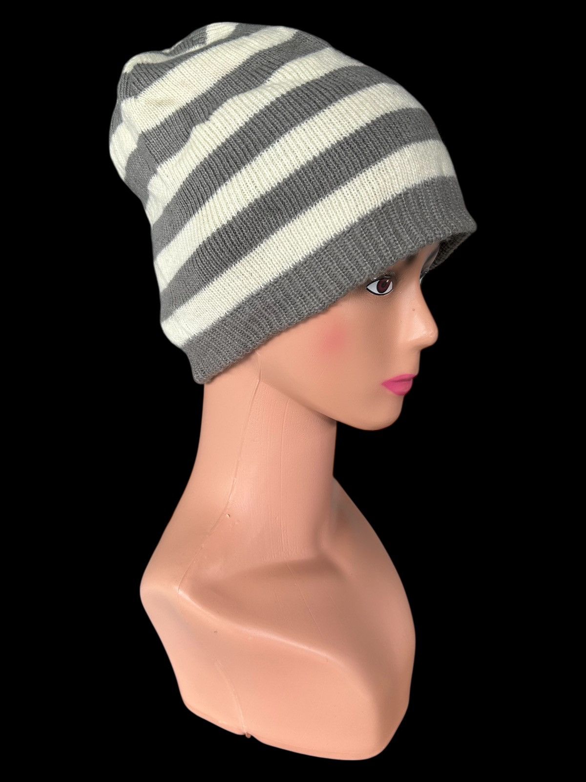 Tete Homme TETE HOMME Stripe Japanese Beanie Hats Size ONE SIZE - 1 Thumbnail