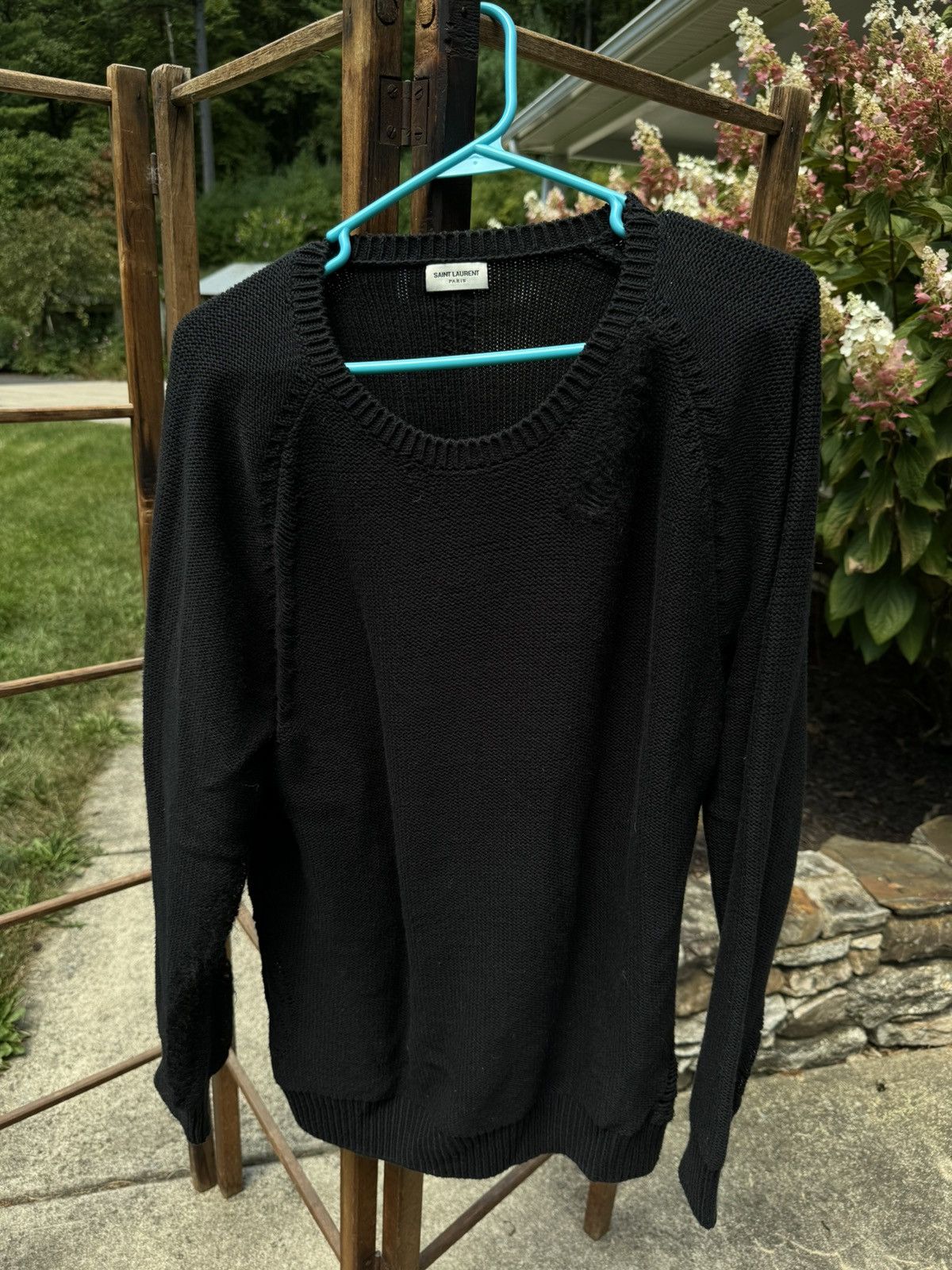 Saint Laurent Paris Saint Laurent Distressed Sweater Size US XL / EU 56 / 4 - 1 Thumbnail