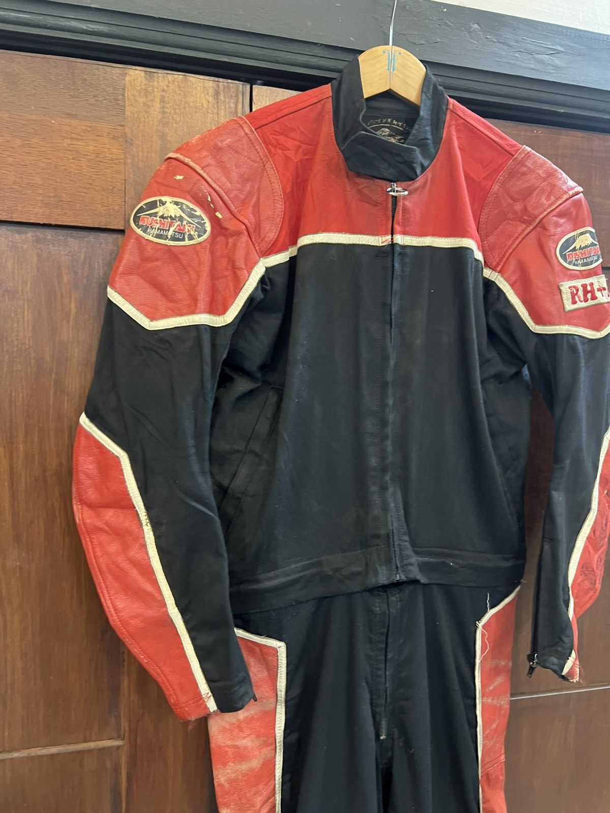 Japanese Brand Kushitani Hamamatsu Racing Team Overall Big Logo Embroidered Size US 34 / EU 50 - 6 Thumbnail