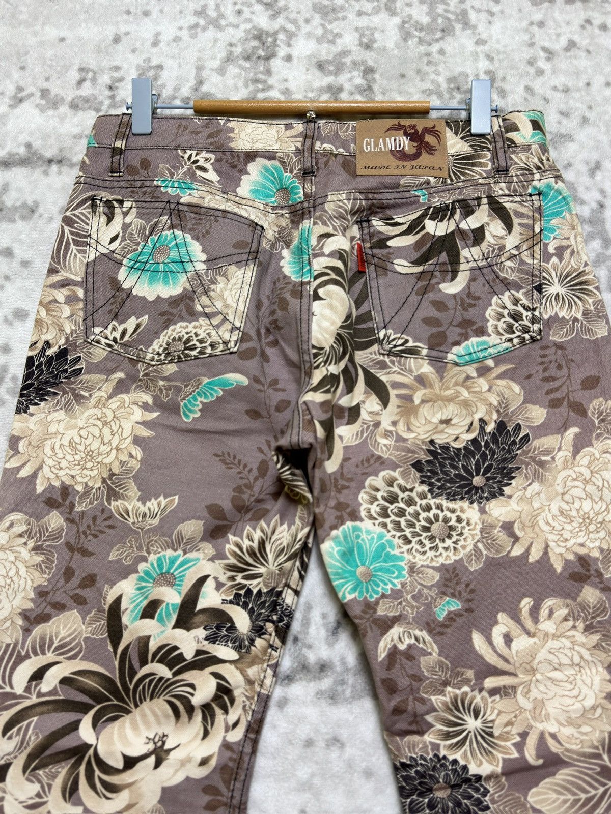 Hysteric Glamour Flare Glamdy Floral Printed Pants Turquoise Accents Size US 30 / EU 46 - 8 Thumbnail