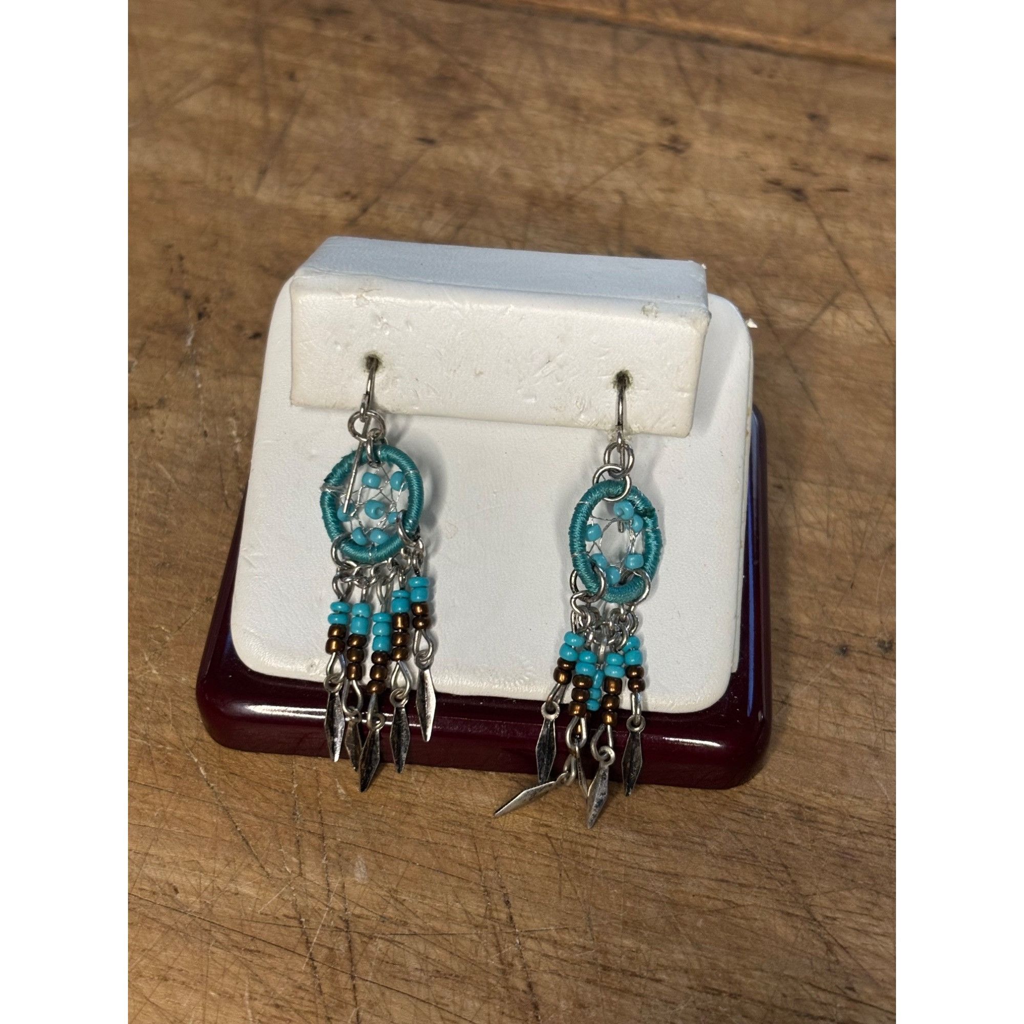 Other Turquoise Beaded Dreamcatcher Earrings & Feathered Keychain Size ONE SIZE - 6 Thumbnail