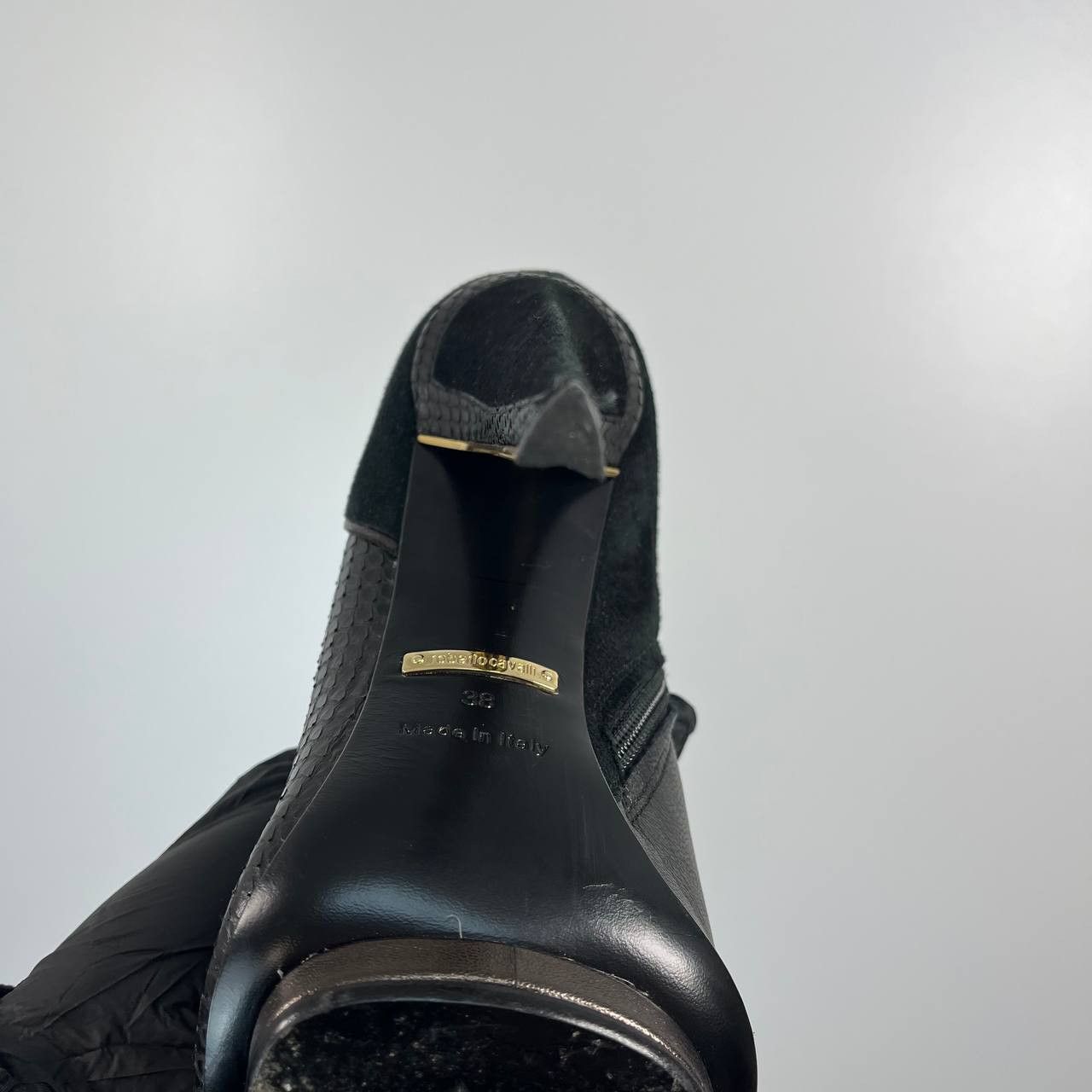 Roberto Cavalli Roberto Cavalli Leather Suede Ankle Boots Black Womens 38 Size US 6 / IT 36 - 9 Thumbnail