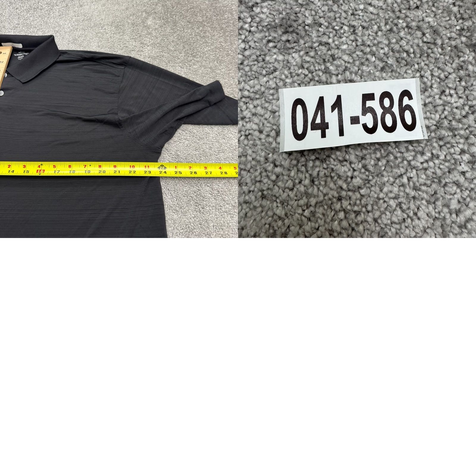 George George Polo Shirt Mens Large Black Short Sleeve Performance Golf Stretch Satin? Size US L / EU 52-54 / 3 - 8 Thumbnail