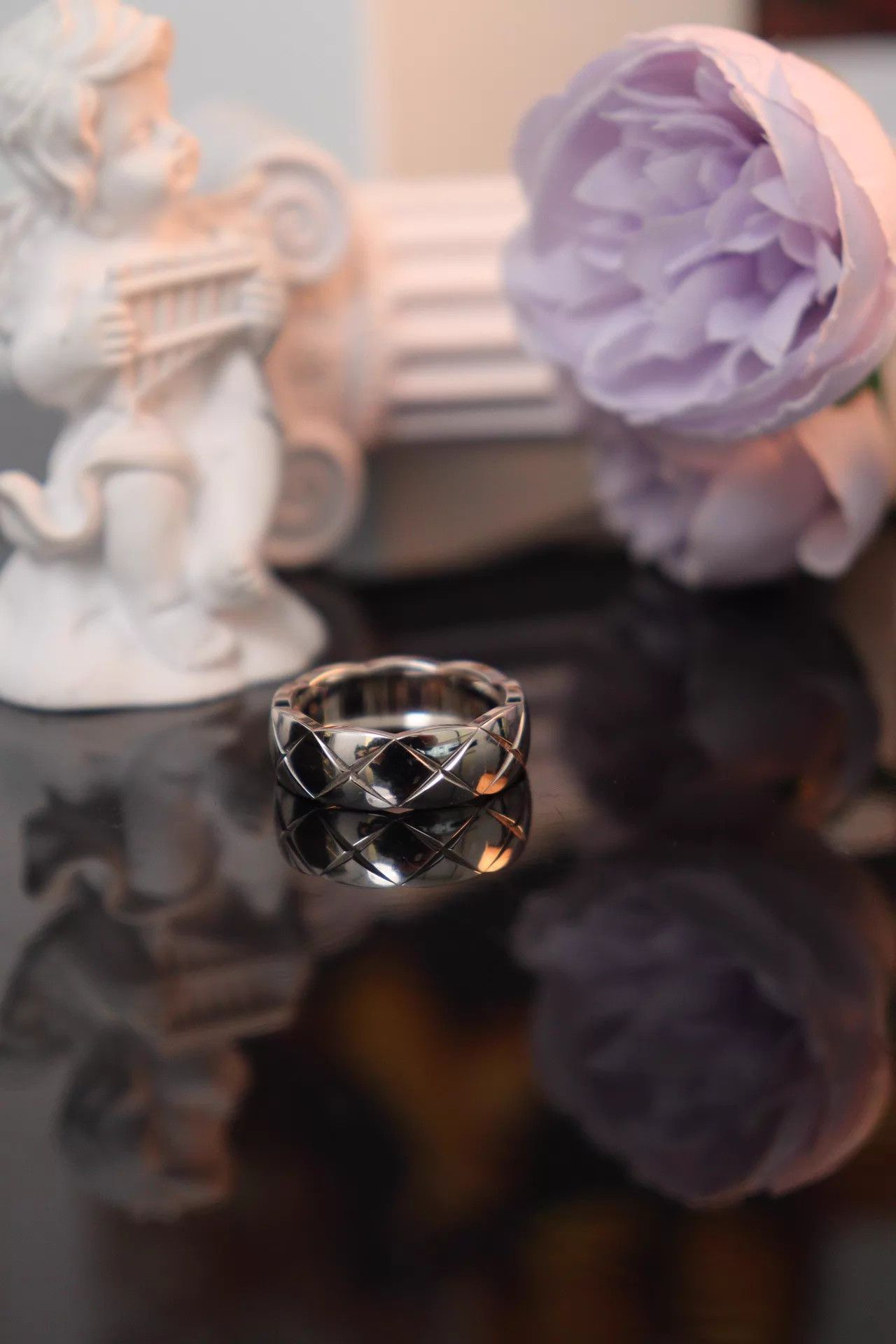Chanel Chanel Coco Crush 18K White Gold Size 55 w/ Box & 23.06 Card Size ONE SIZE - 6 Thumbnail