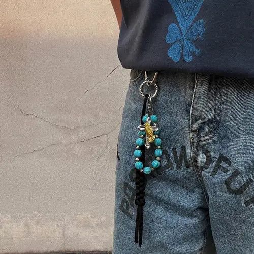 Jewelry Cleanfit Knit Keychain – Retro Pants Chain Pendant Size ONE SIZE - 1 Thumbnail