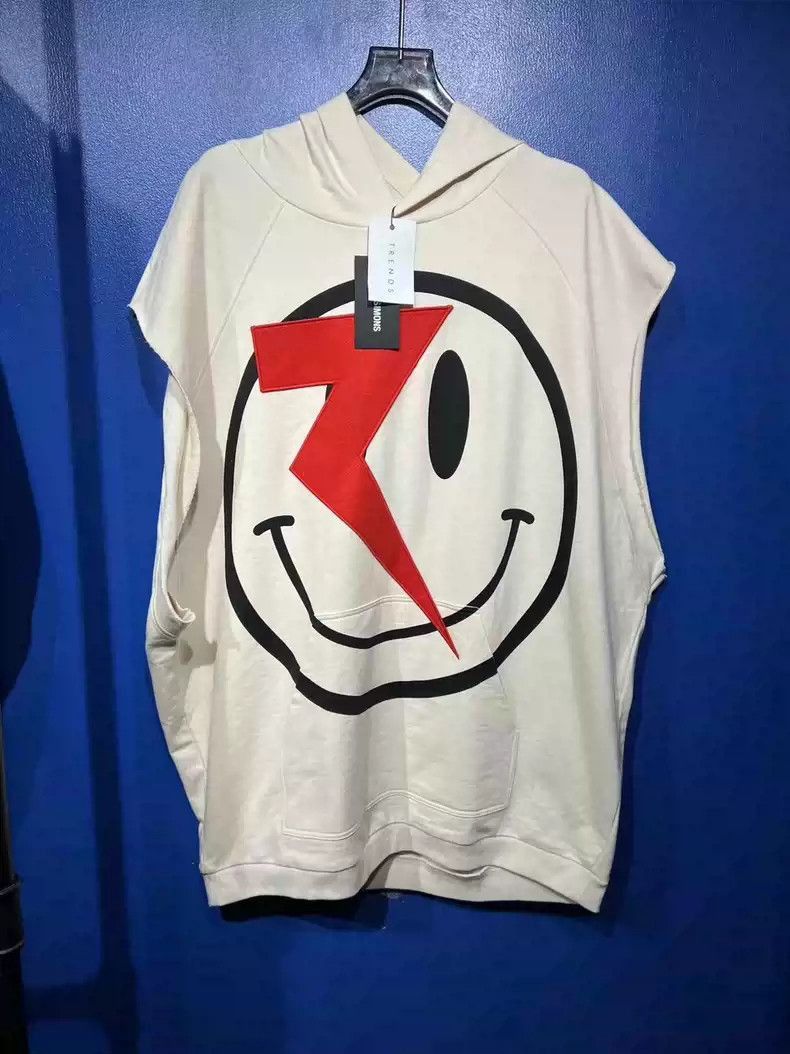 Raf Simons Raf Simons Lightning smiley face hooded sleeveless sweater- Size US M / EU 48-50 / 2 - 1 Thumbnail