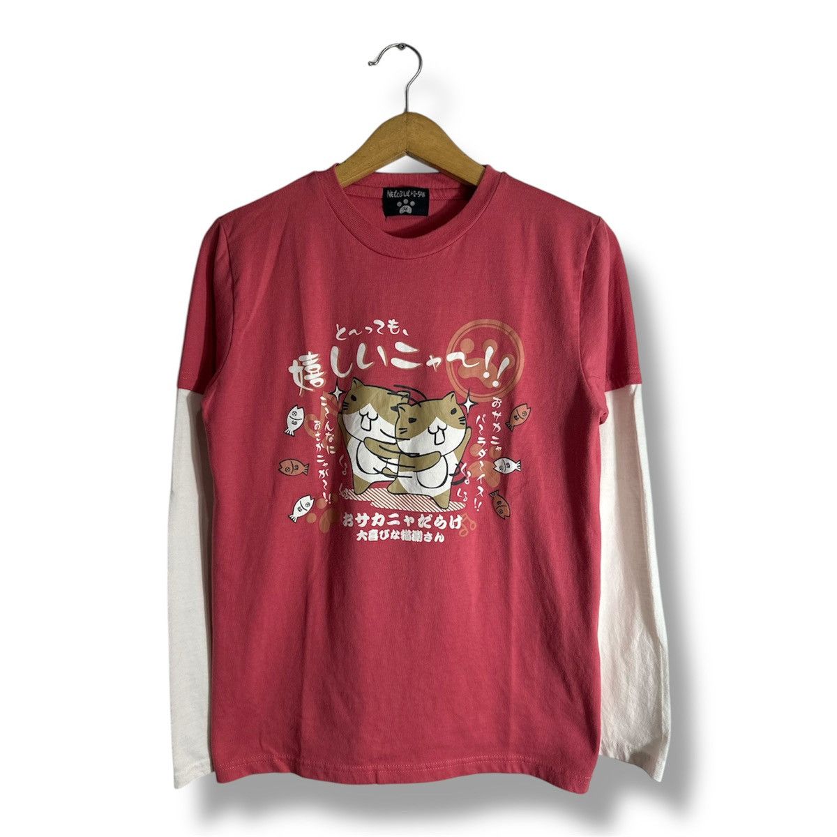 20471120 NECHOBUCHI-SAN DOUBLE LAYER CAT POEM LONG SLEEVE TEE Size US M / EU 48-50 / 2 - 1 Thumbnail