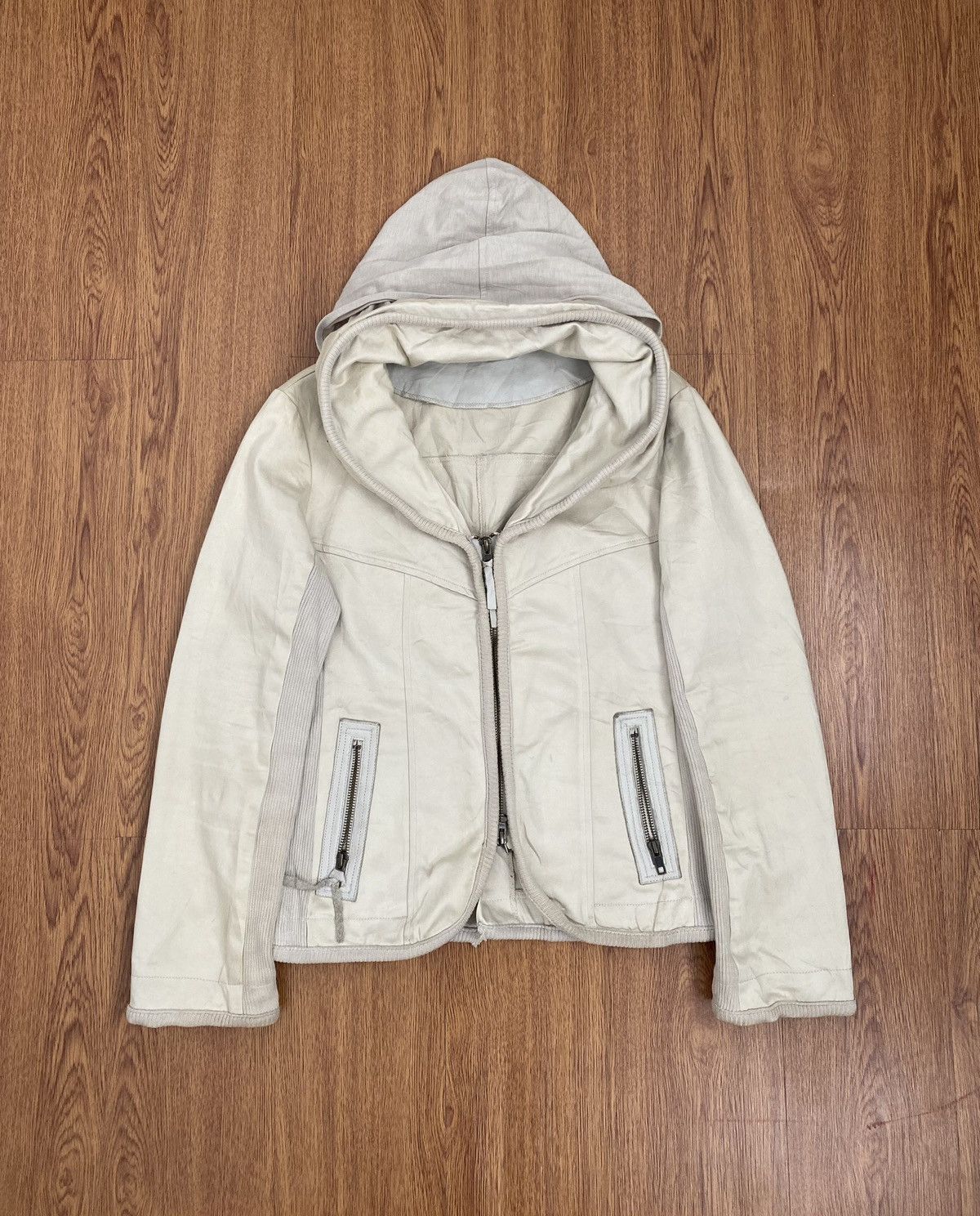 If Six Was Nine × Japanese Brand B.R.U.S.H canvas mix leather hidden hooded jacket Size US M / EU 48-50 / 2 - 1 Thumbnail