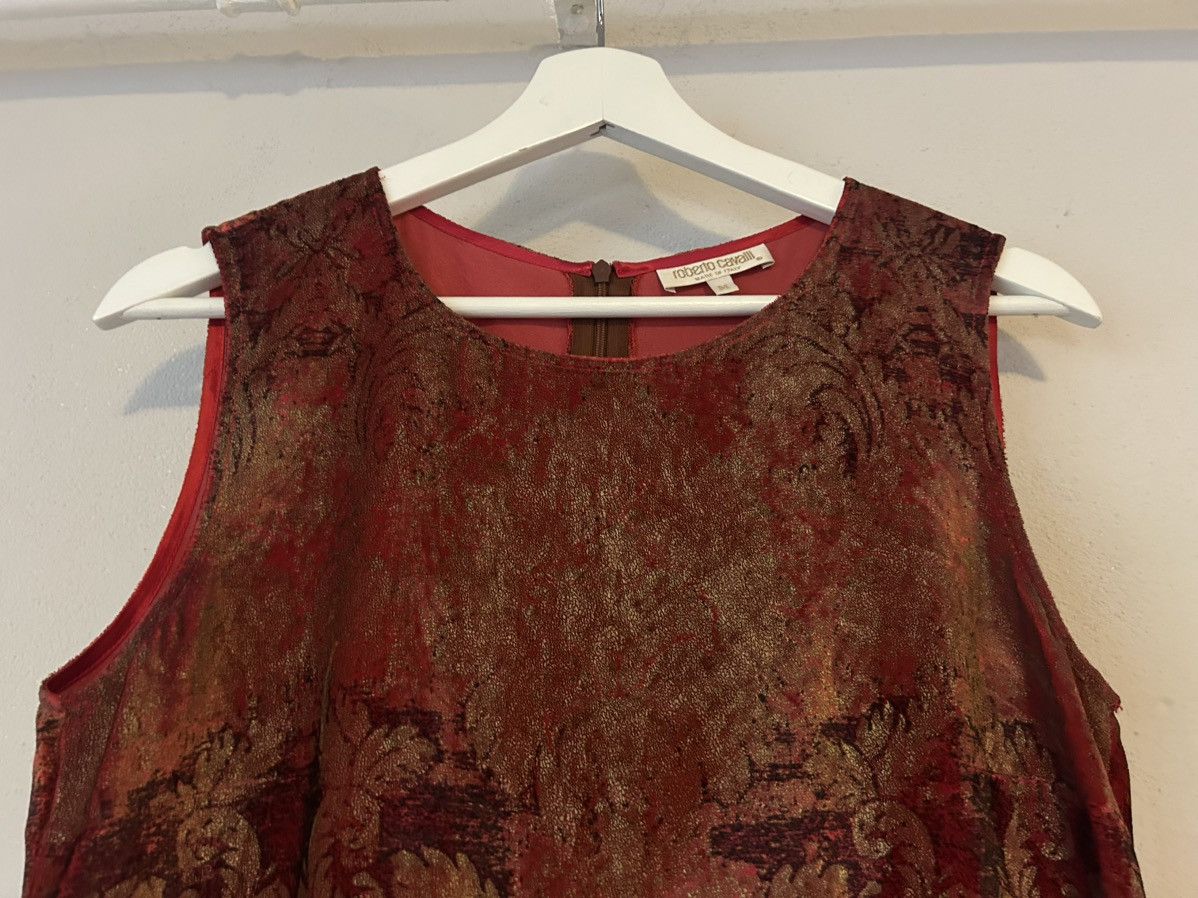 Roberto Cavalli Roberto Cavalli Red Jacquard Dress Size M / US 6-8 / IT 42-44 - 2 Thumbnail