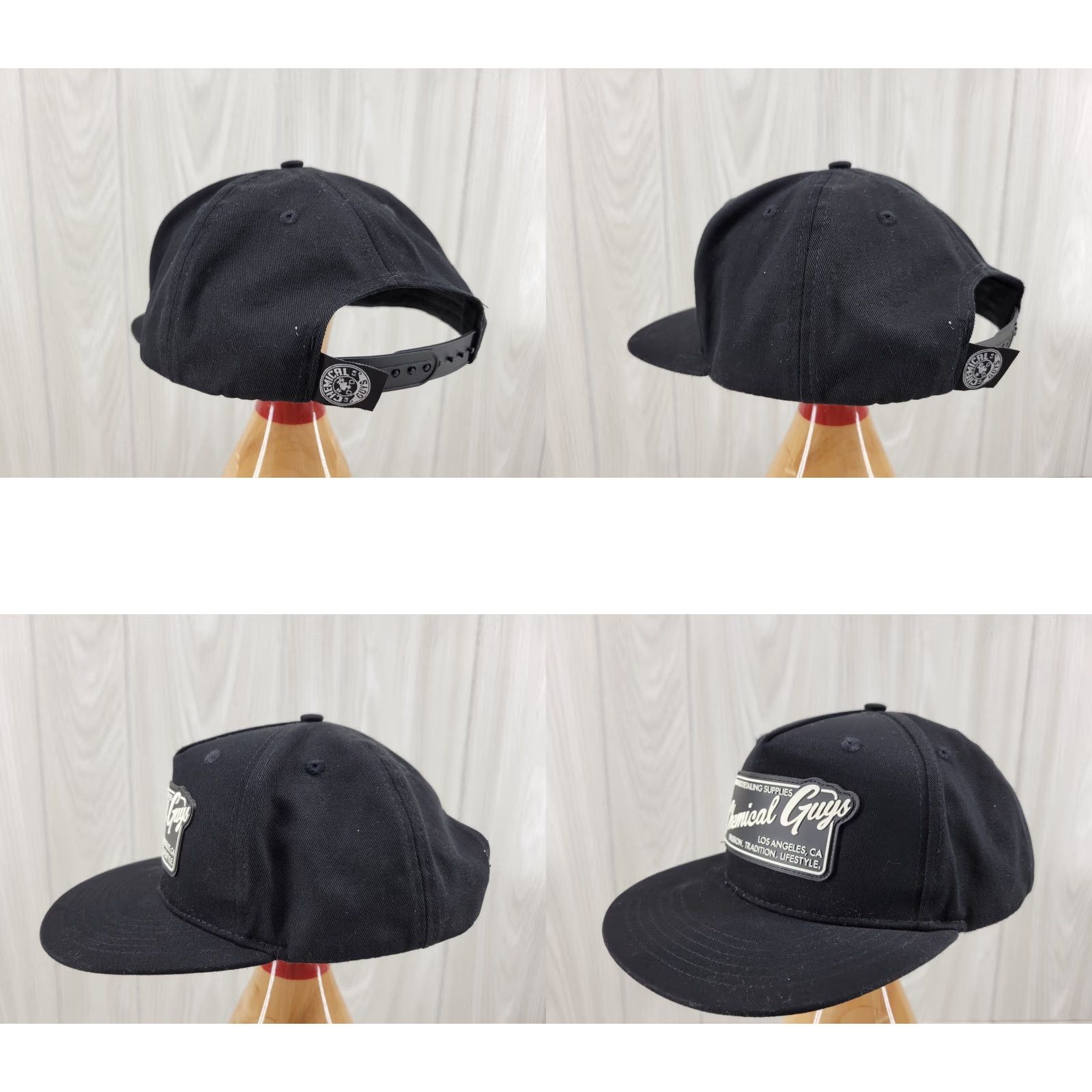 Vintage Chemical Guys Black Snapback Hat Cap Men's Adjustable Cotton Solid Cap Casual Hat Size ONE SIZE - 8 Thumbnail