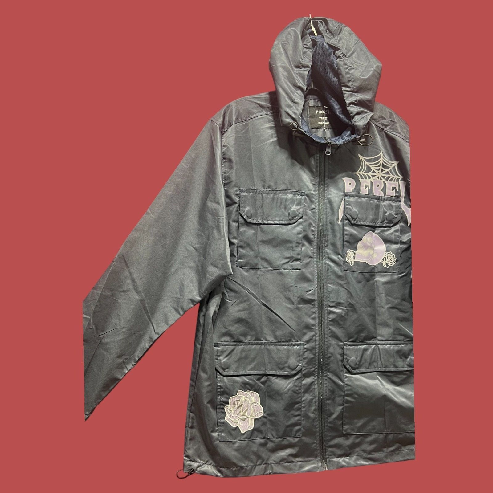 rue21 Rue 21 - Men's Waterproof Jacket - Dark - Blue - Medium Size US M / EU 48-50 / 2 - 18 Thumbnail