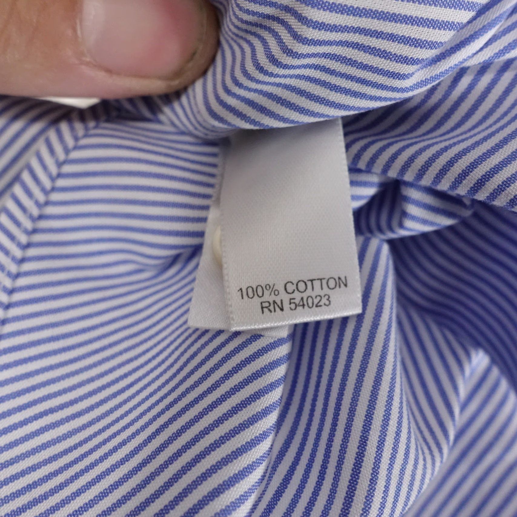 Banana Republic VINTAGE Banana Republic Men's Long Sleeve Button-Up Shirt Size L Blue Striped Cotton Casual Elegant Size US L / EU 52-54 / 3 - 7 Thumbnail