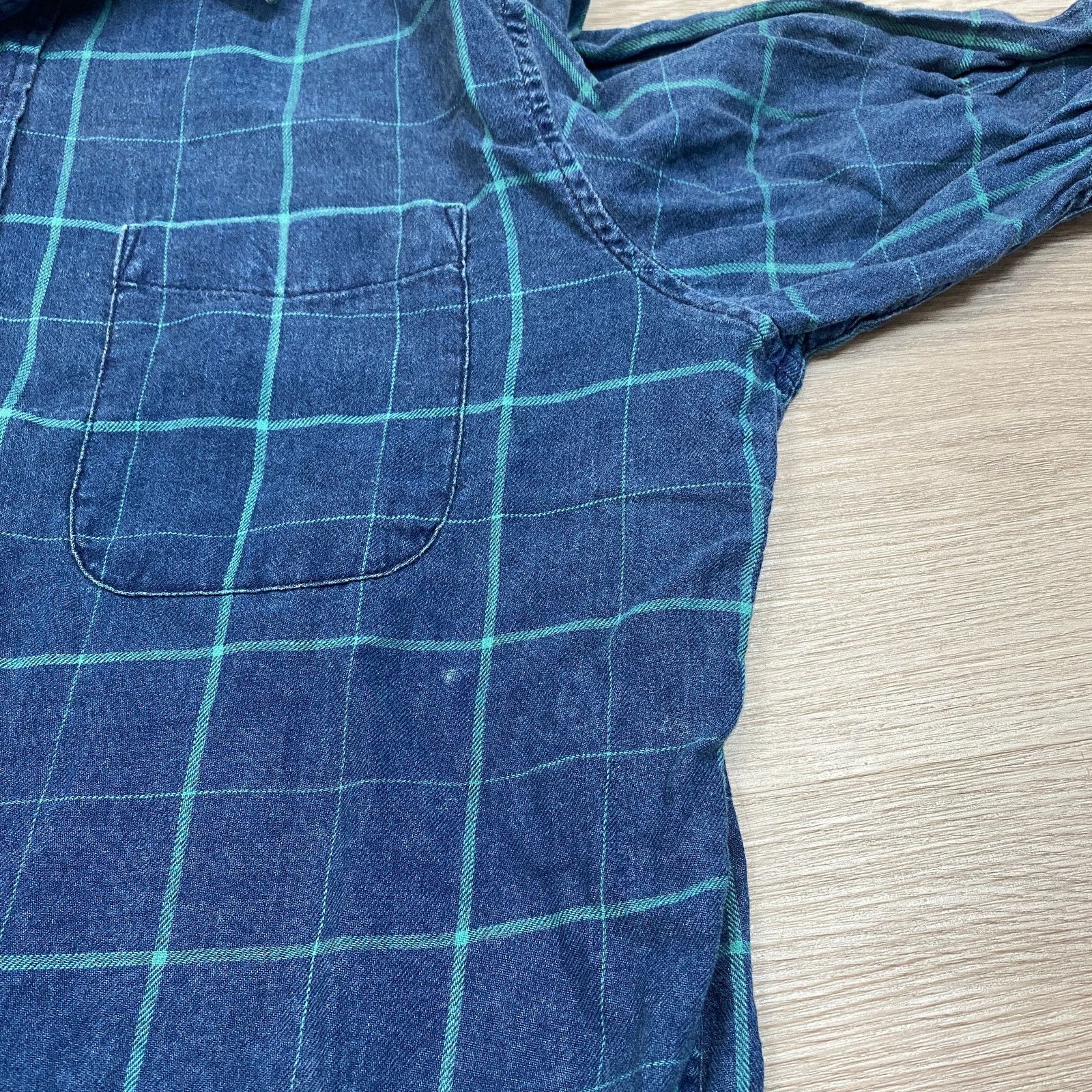 Faherty Faherty Slim Fit Indigo Windowpane Button Up Shirt Medium Size US M / EU 48-50 / 2 - 8 Thumbnail
