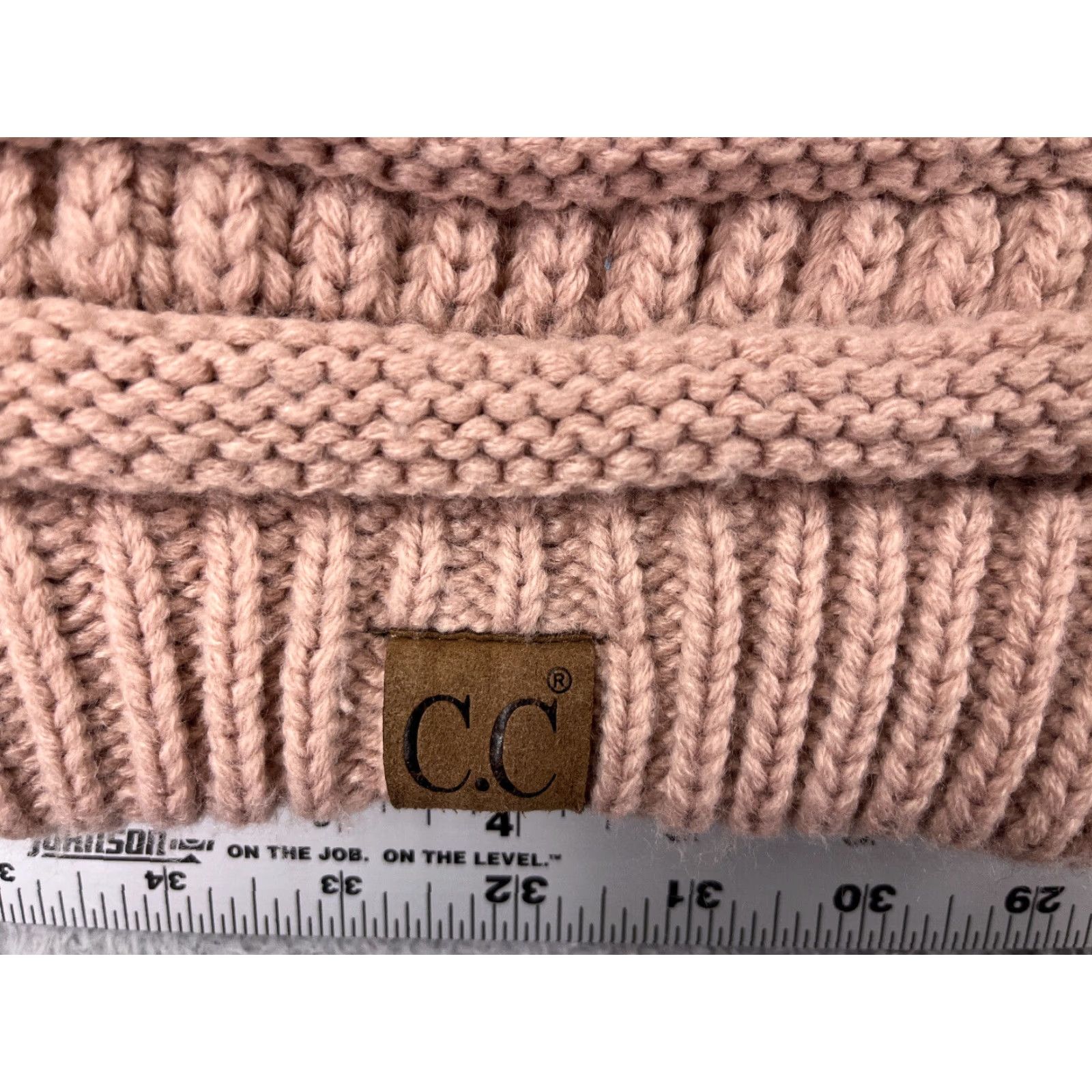 Vintage C.C Exclusives Beanie Womens One Size Pink Acrylic Knit Logo Winter Ski Womens Size ONE SIZE - 2 Thumbnail