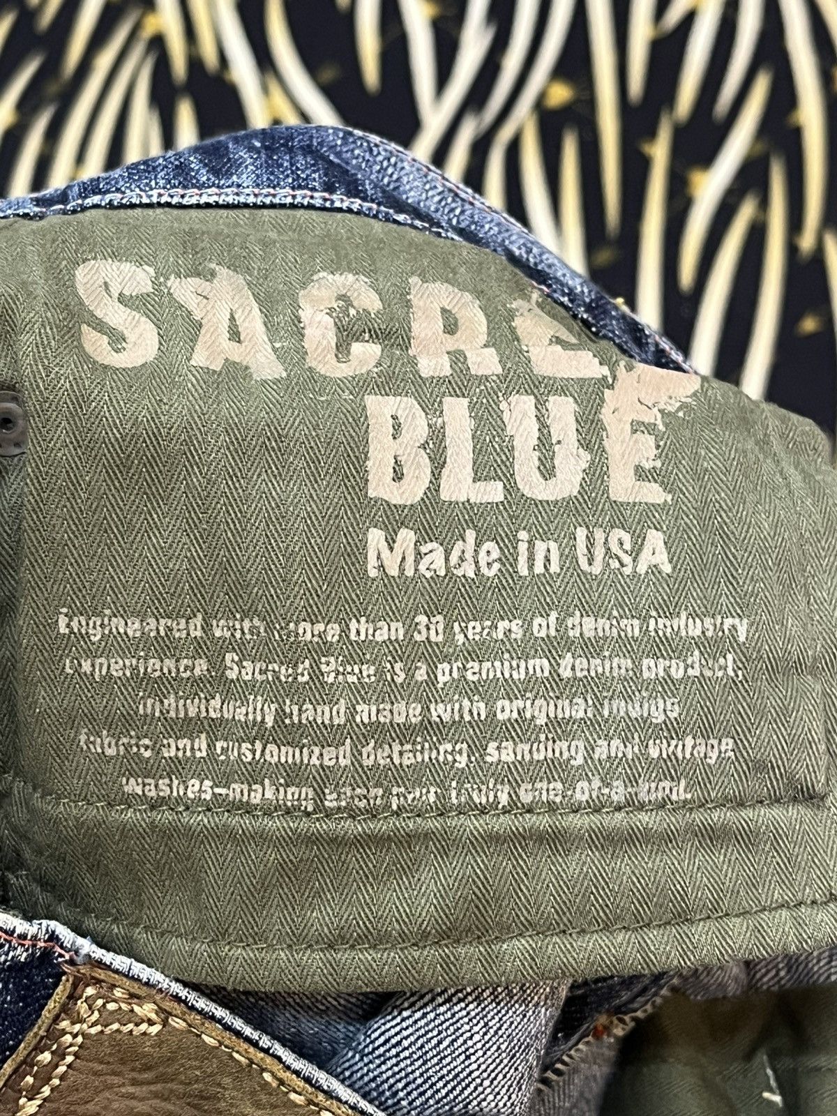 American Apparel × Who Decides War Vintage Sacred Blue Flare Bootcut Denim Size US 28 / EU 44 - 9 Thumbnail