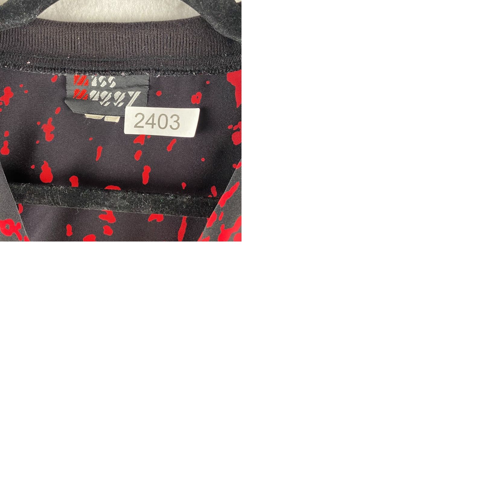 Vintage VINTAGE Miss Maggy Blouse Womens L Black Geometric 80s 90s Shoulder Pad Notch Collar Long Sleeve Casual Party/Cocktail Shirt Womens Size L / US 10 / IT 46 - 11 Thumbnail
