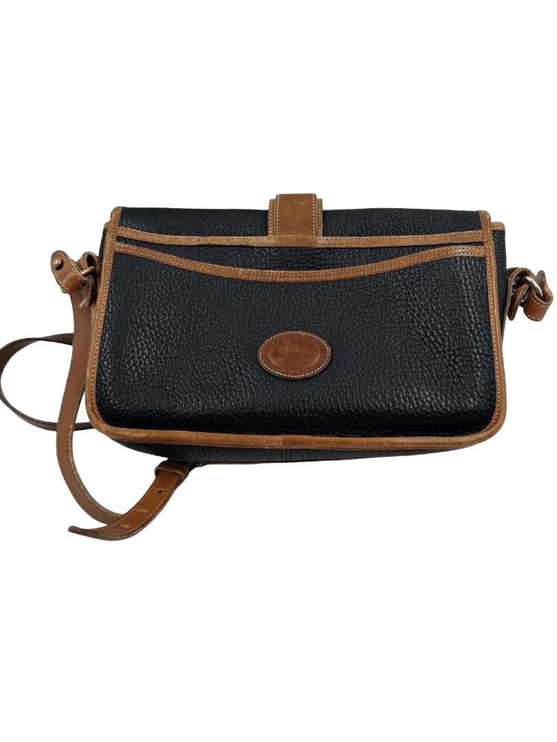 Dooney & Bourke Dooney & Bourke Black Brown Leather Equestrian Shoulder Bag Size ONE SIZE - 9 Thumbnail