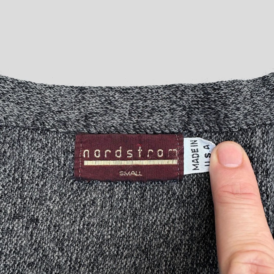 Nordstrom Nordstrom 1980 80s Vintage USA Made Heather Grey Cardigan Size US S / EU 44-46 / 1 - 3 Thumbnail