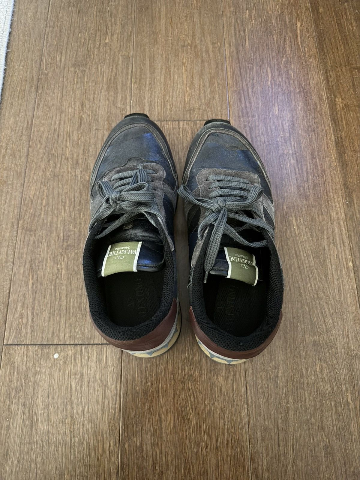 Valentino Valentino Garavani Rockrunner Camouflage Lace-Up Sneakers Size US 7 / EU 40 - 3 Thumbnail