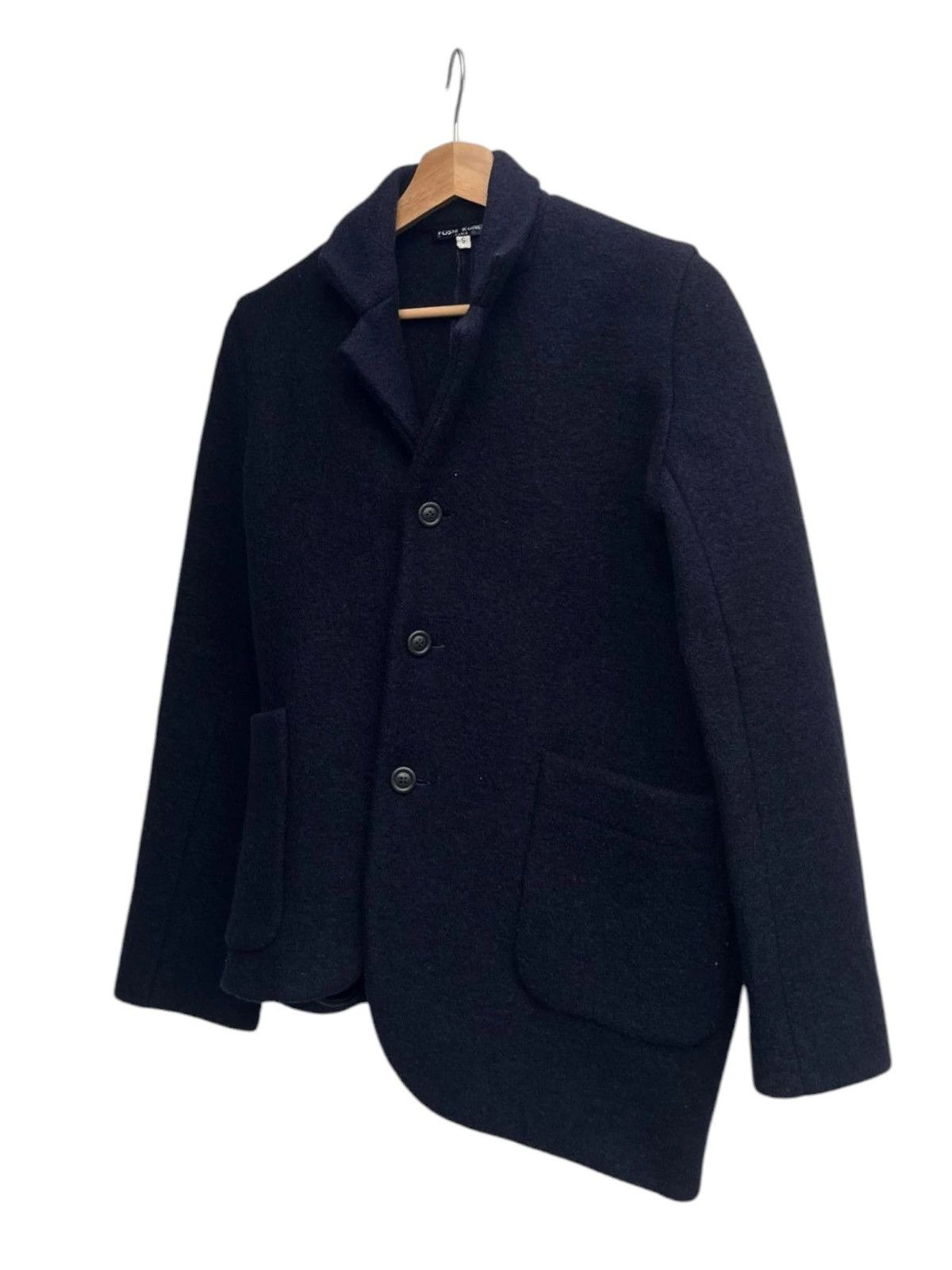 Designer × Issey Miyake Yoshi Kondo Asymmetrical Cut Wool Jacket Made in France Size S / US 4 / IT 40 - 6 Thumbnail