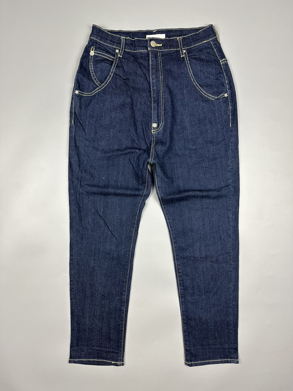 Issey Miyake × Ne-Net Ne-Net by Issey Miyake Embroidered Buckle Back Denim Size US 28 / EU 44 - 2 Thumbnail