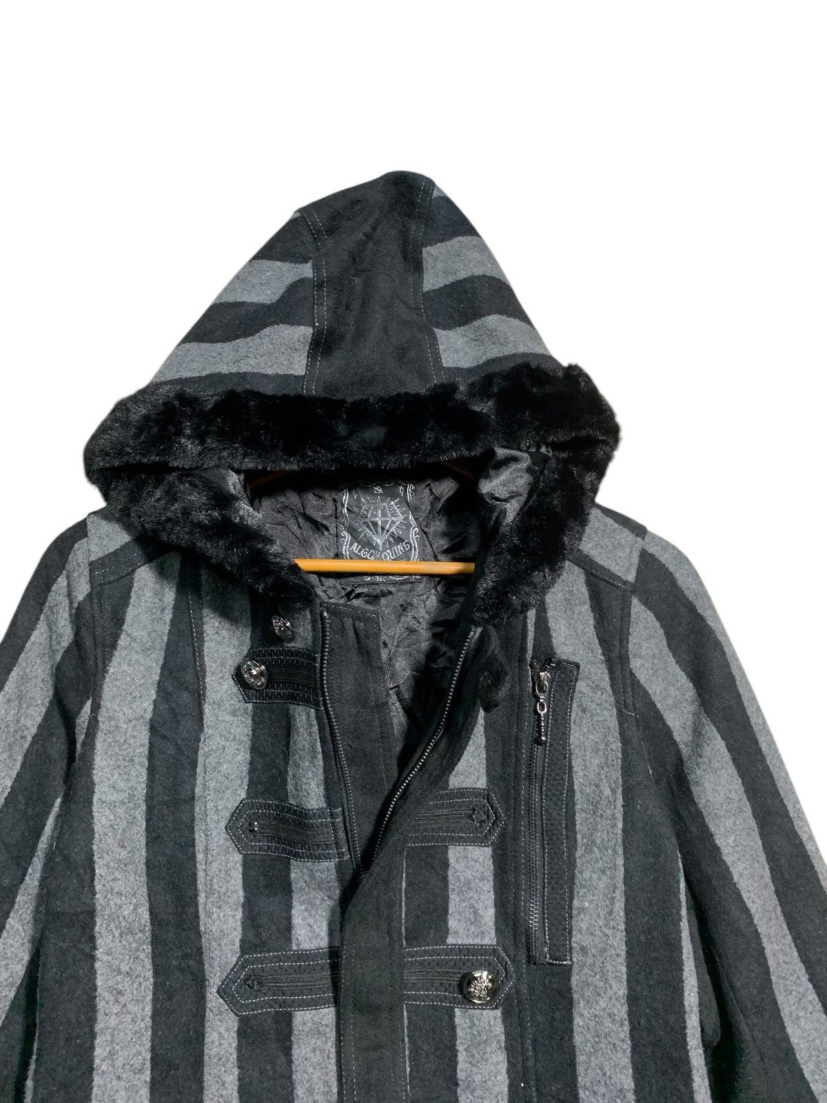 Japanese Brand 🔥ALGONQUINS STRIPES GOTH HOODIE JACKETS Size M / US 6-8 / IT 42-44 - 4 Thumbnail