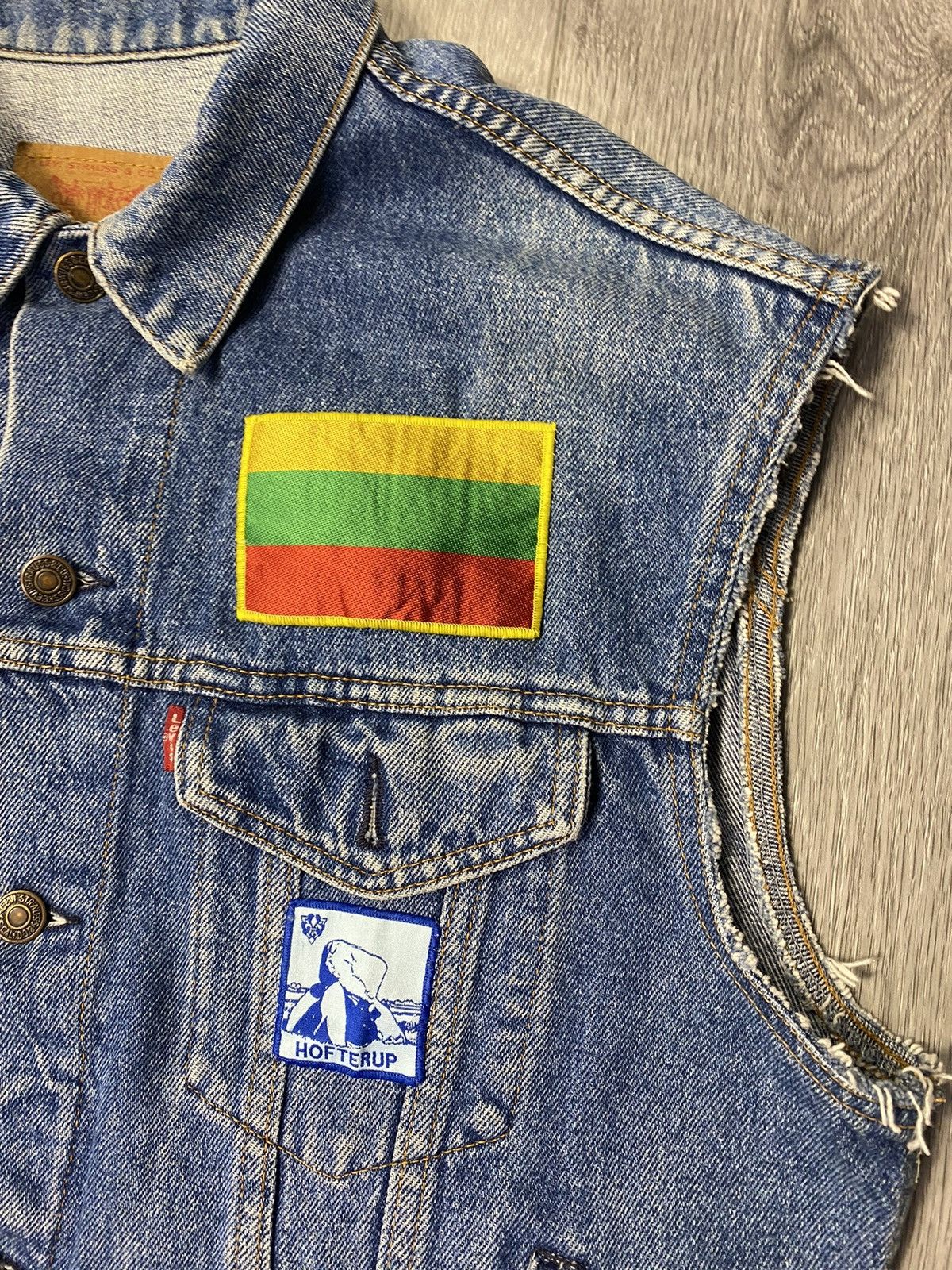 Levi's × Vintage Vintage Custom 90s Levis & Harley Davidson Denim Logo Vest Size US S / EU 44-46 / 1 - 4 Thumbnail