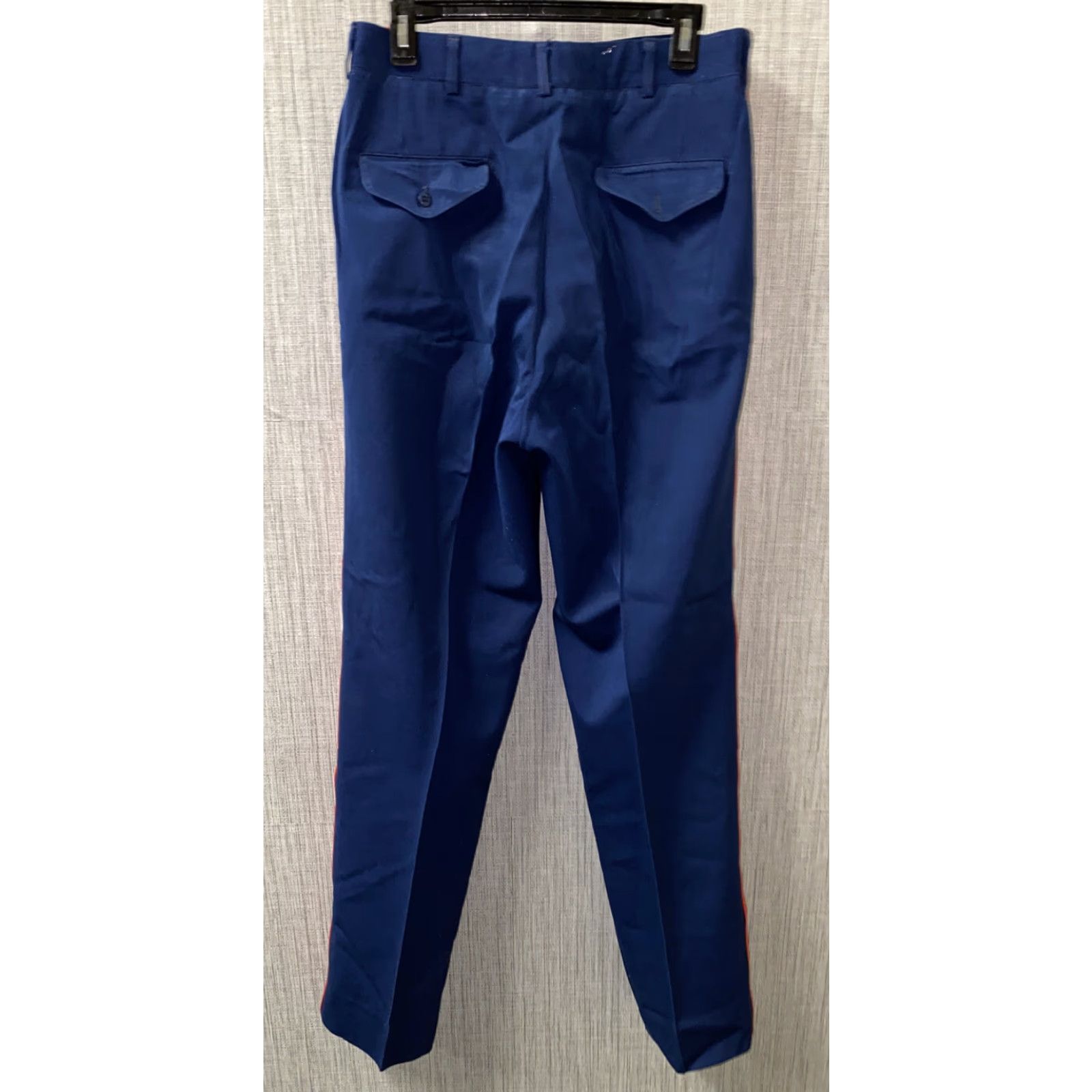 Vintage VINTAGE Unbranded Wool Pants Zip Fly Men 31x34.5 Casual Blue Red 90s Mens Regular Waist 31 Inseam 34.5 In Size US 31 - 4 Thumbnail