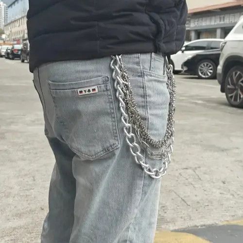 VIBE Heavy-Duty Cuban Link Hip-Hop Pants Chain Size ONE SIZE - 5 Thumbnail
