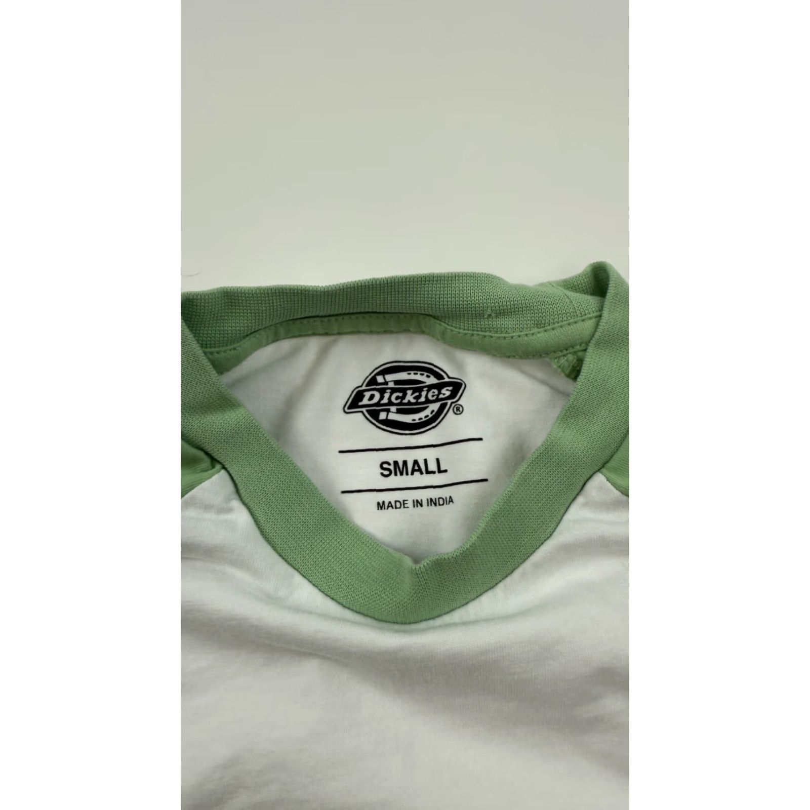 Dickies Dickies Women's Small Cropped Long Sleeve Tee, White Green, Casual Outdoor T-Shirt Size S / US 4 / IT 40 - 3 Thumbnail