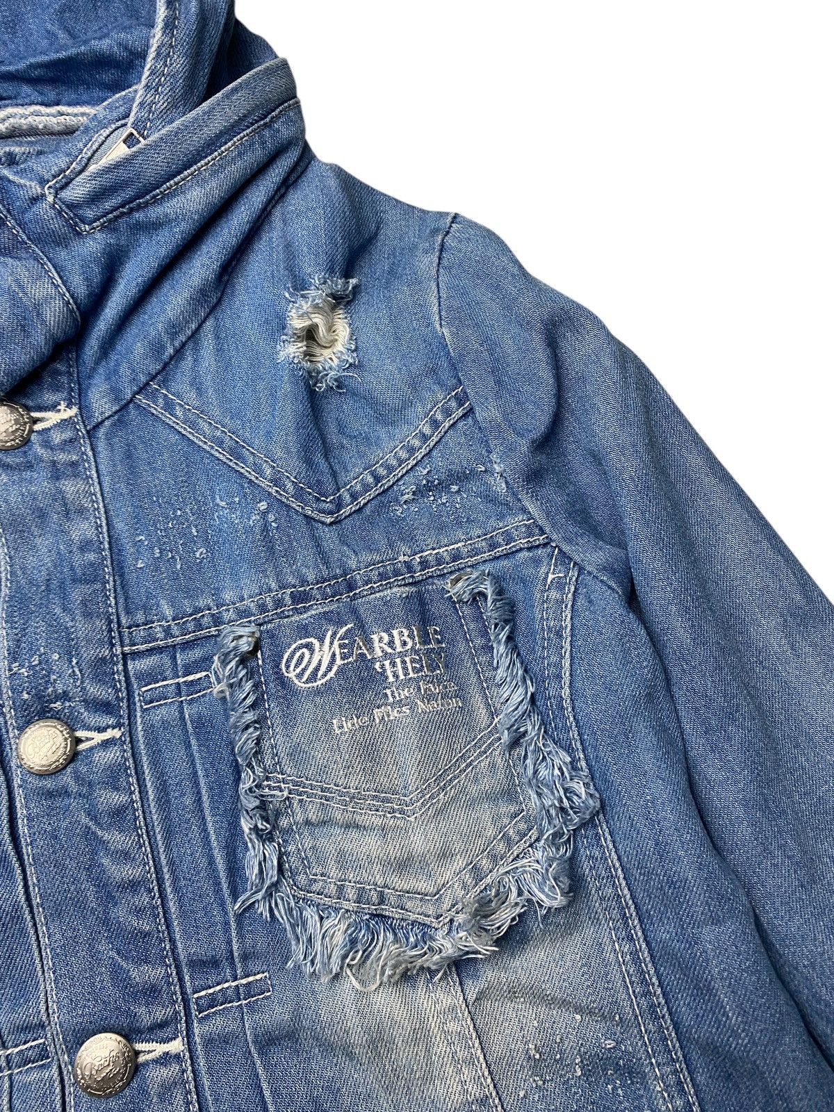 If Six Was Nine 2000's Back Number Bono Cyber Poem Denim Jacket Size US M / EU 48-50 / 2 - 6 Thumbnail