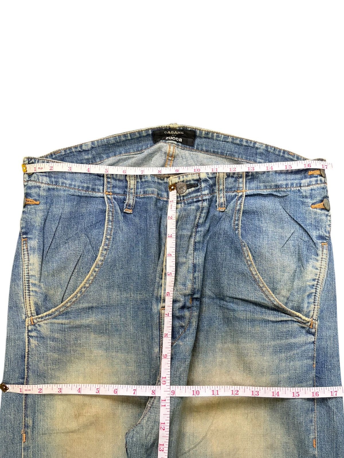 CABANE de ZUCCa Vintage Cabane de Zucca Mud Wash Distressed Jeans Size US 34 / EU 50 - 6 Thumbnail
