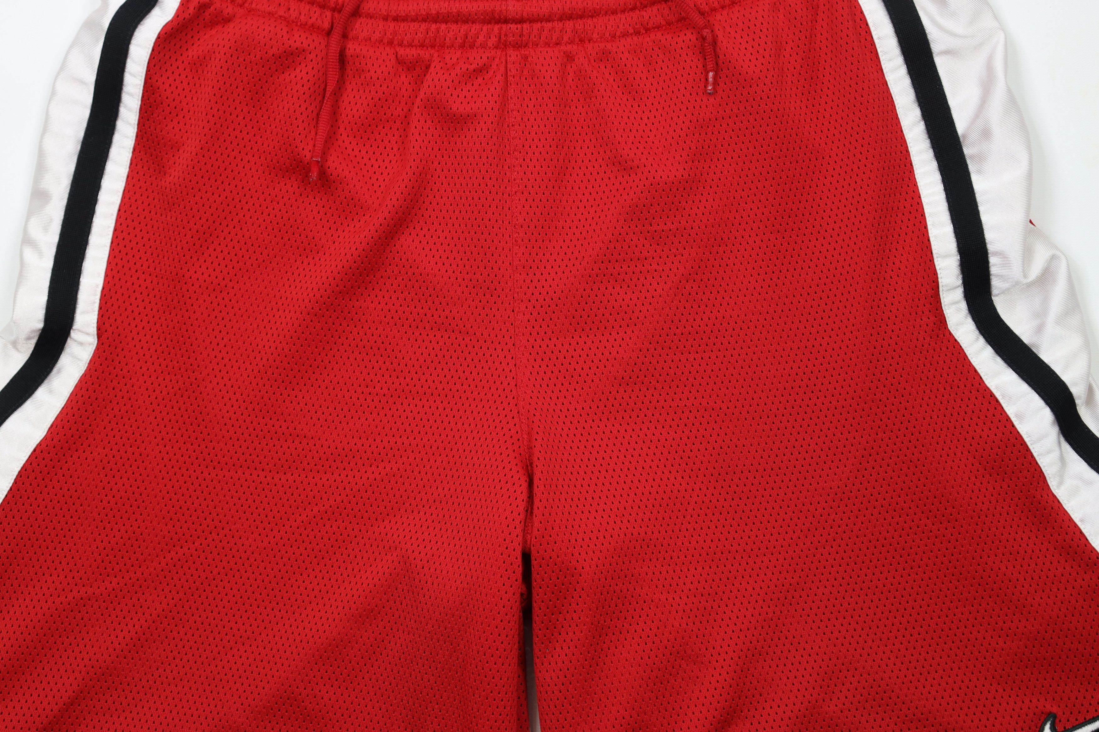 Nike × Vintage Vintage 90s Y2K Nike Scott Mini Swoosh Striped Mesh Shorts Size US 32 / EU 48 - 3 Thumbnail