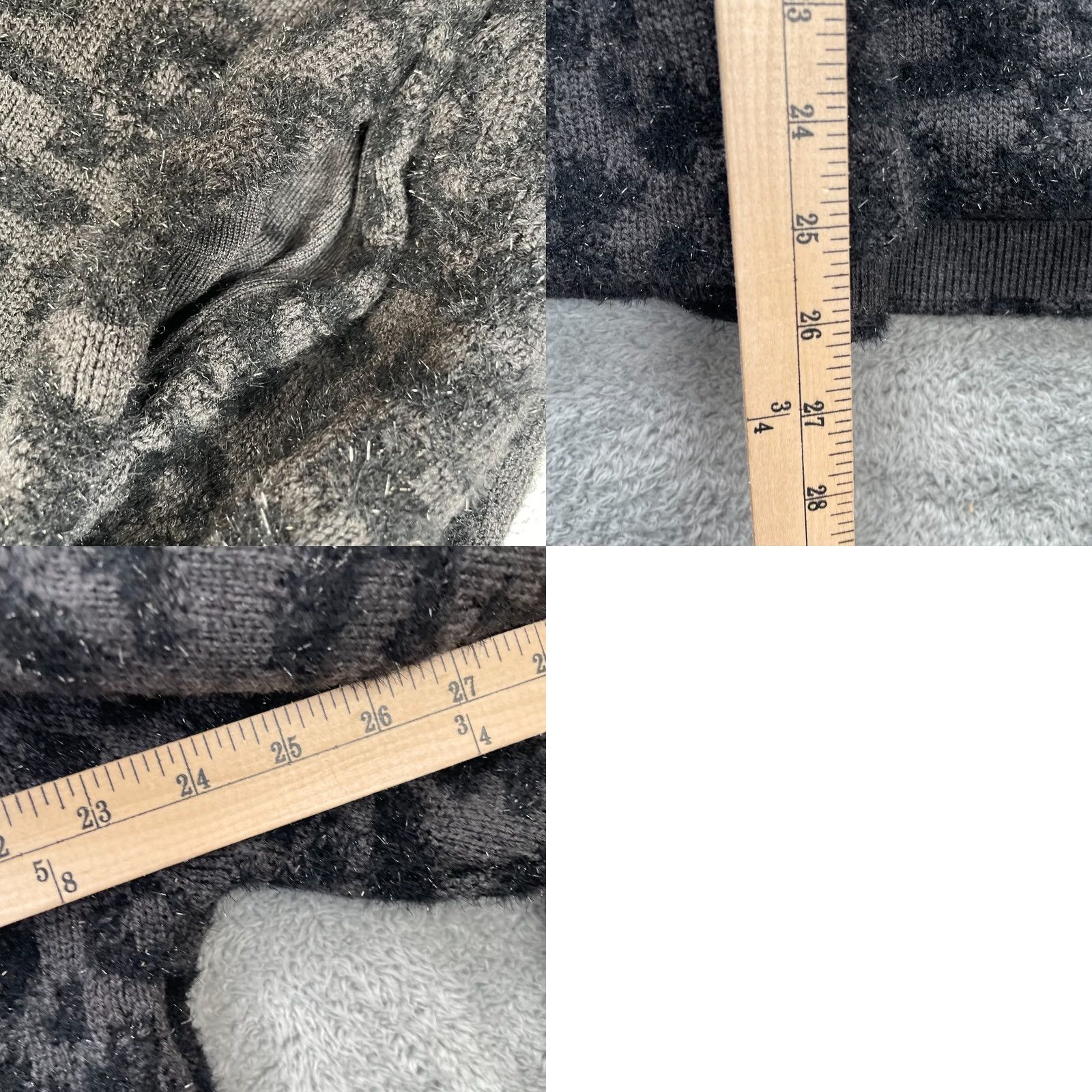 Lululemon Lululemon Womens Medium Gray Leopard Merino Wool Blend Jacquard Cardigan Sweater Size M / US 6-8 / IT 42-44 - 8 Thumbnail