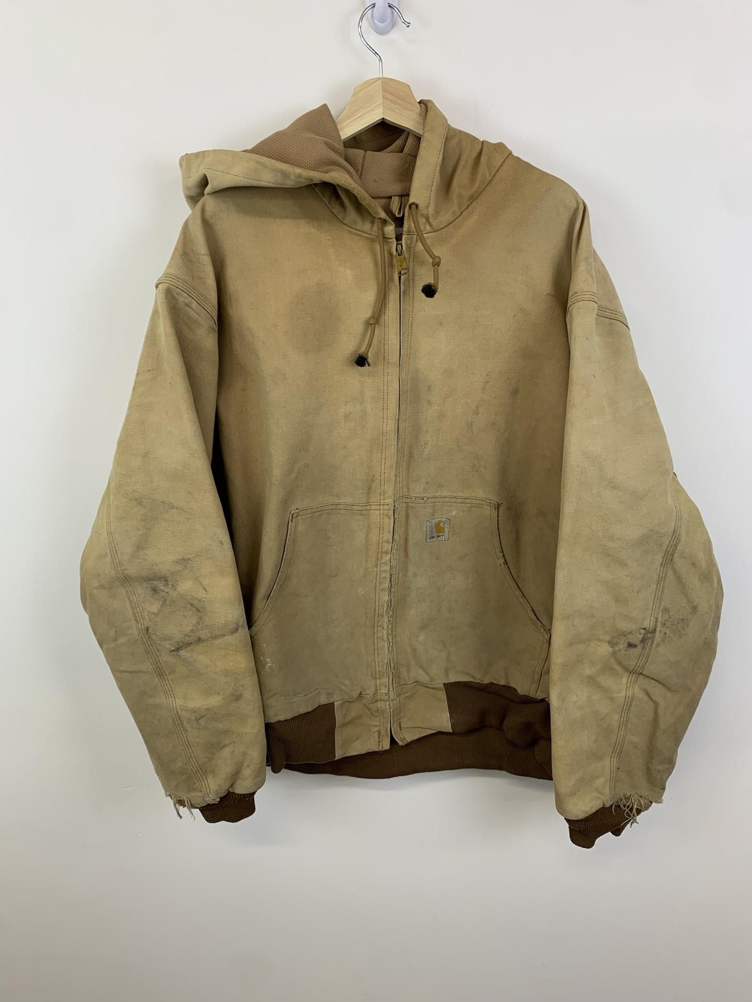 image of Carhartt 90's Hooded Active Jacket in Tan, Men's (Size 2XL)