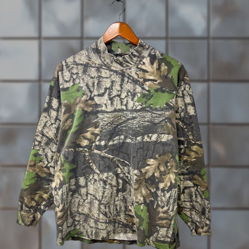 Jerzees VINTAGE JERZEES Real tree Camo Long Sleeve Shirt L Mens Size US L / EU 52-54 / 3 - 1 Thumbnail