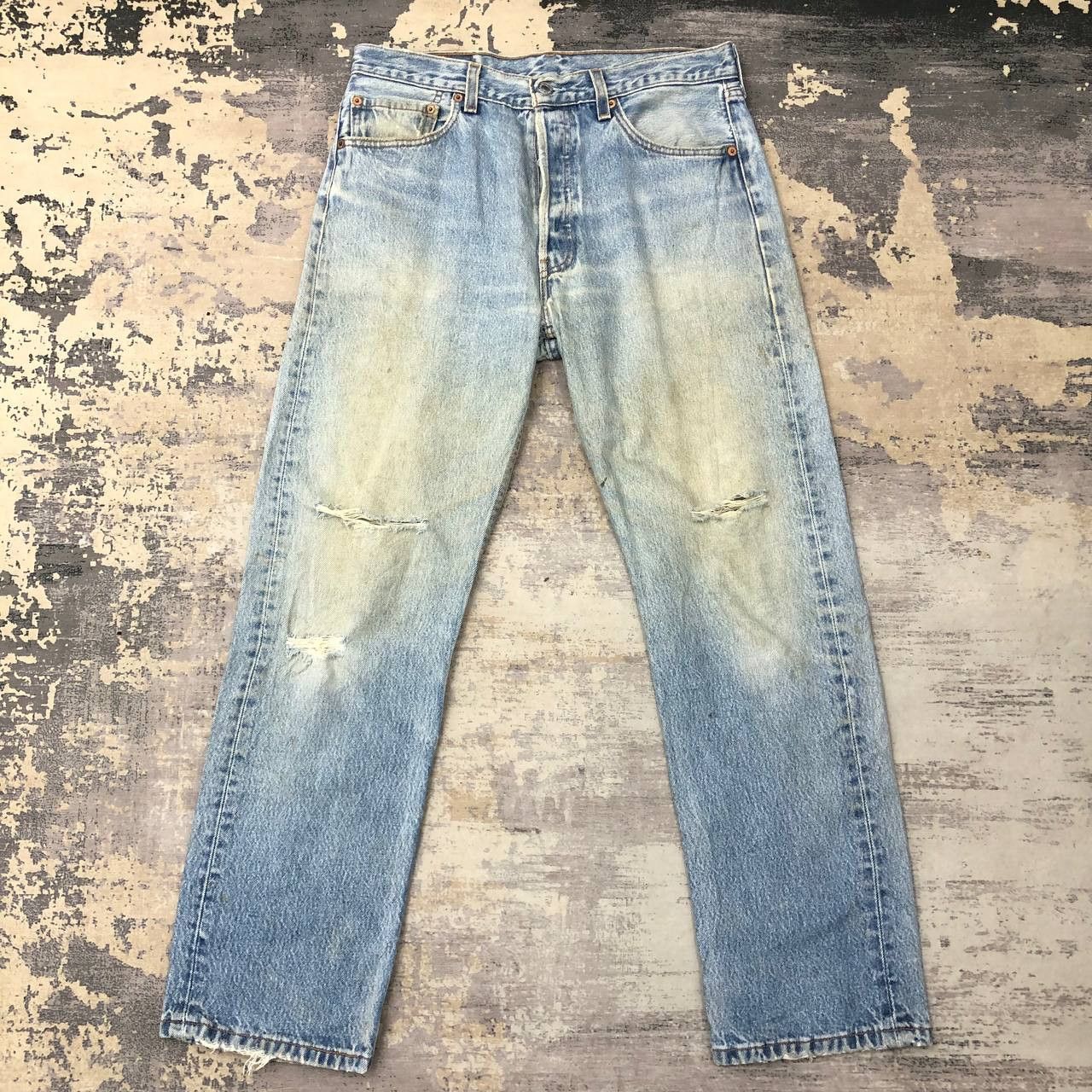 Levi's × Levi's Vintage Clothing P768 VTG 501 LEVI'S MADE IN USA RIPPED JEANS GRUNGE Size US 32 / EU 48 - 1 Thumbnail