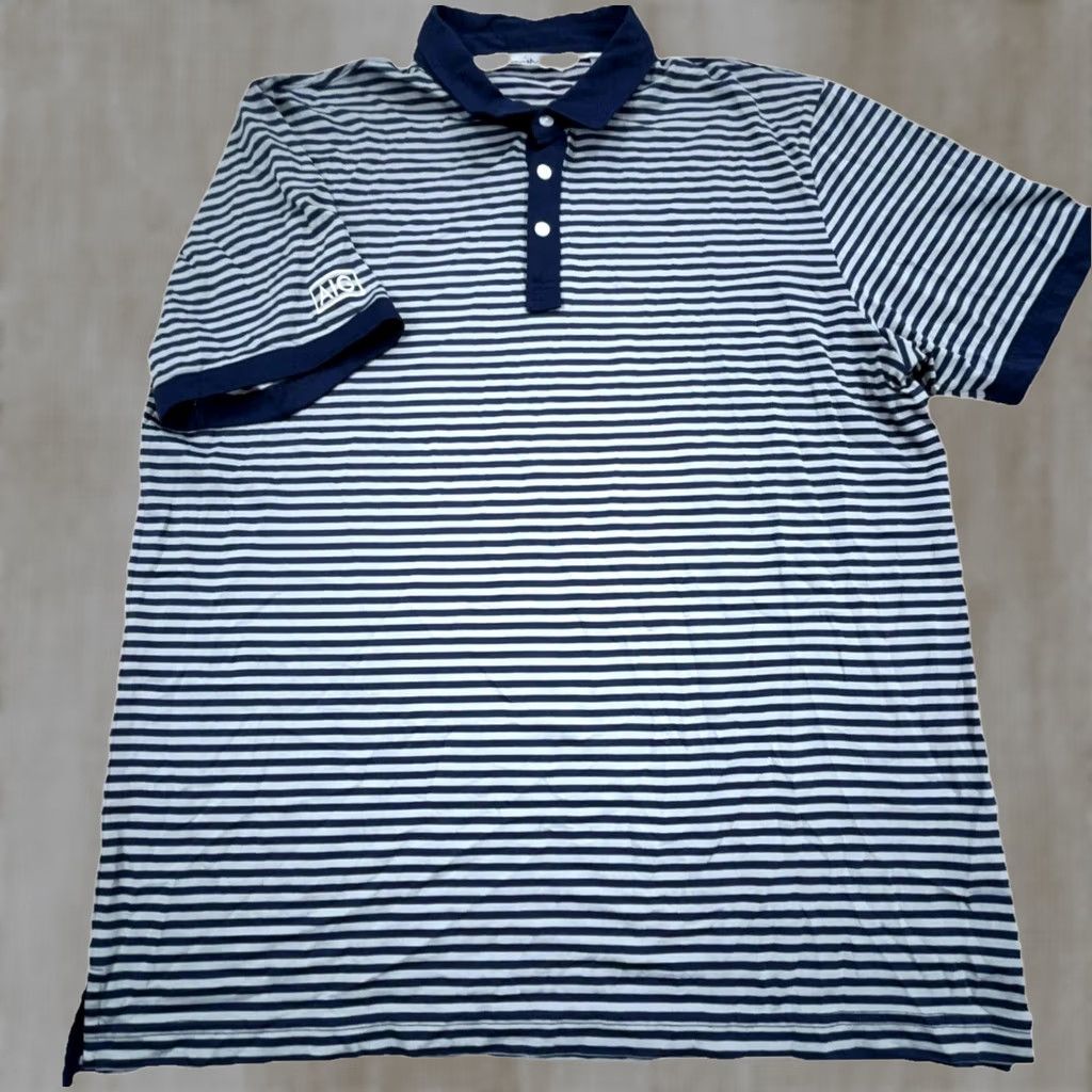 TravisMathew Travis Mathew Polo Shirt Men XL Blue Striped Pima Golf Tennis Size US XL / EU 56 / 4 - 1 Thumbnail